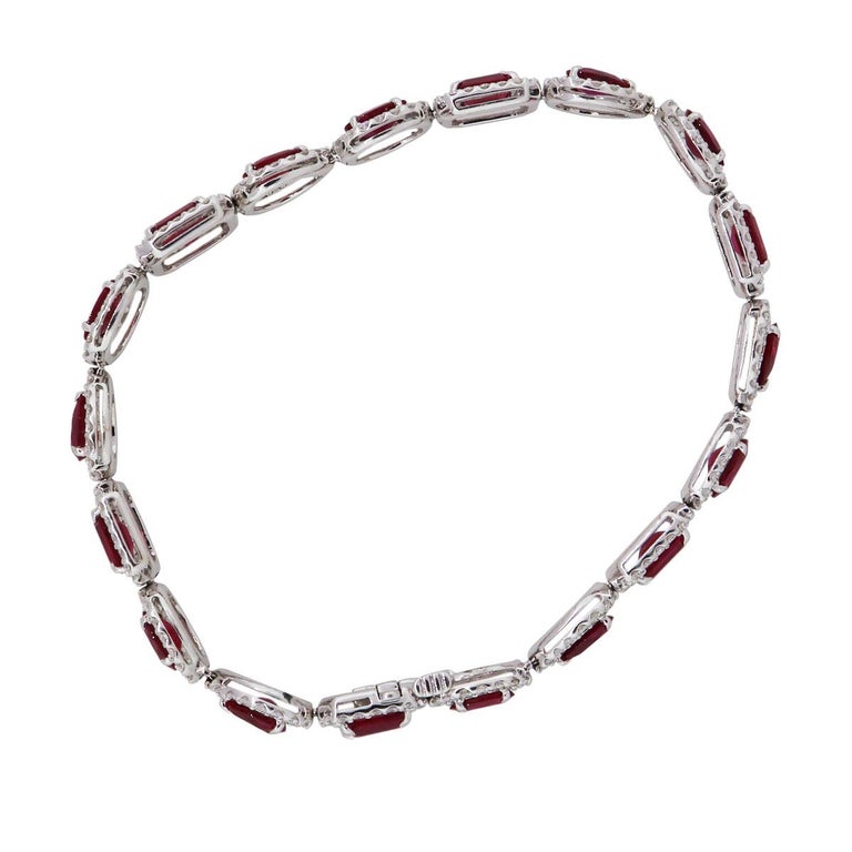 Ruby and Diamond Bracelet For Sale at 1stDibs