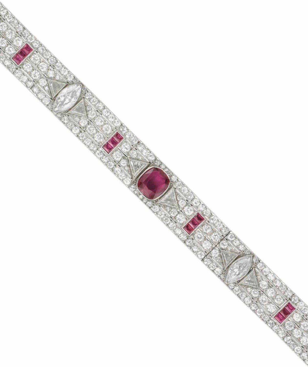 Ruby and Diamond Bracelet In Excellent Condition In New York, NY