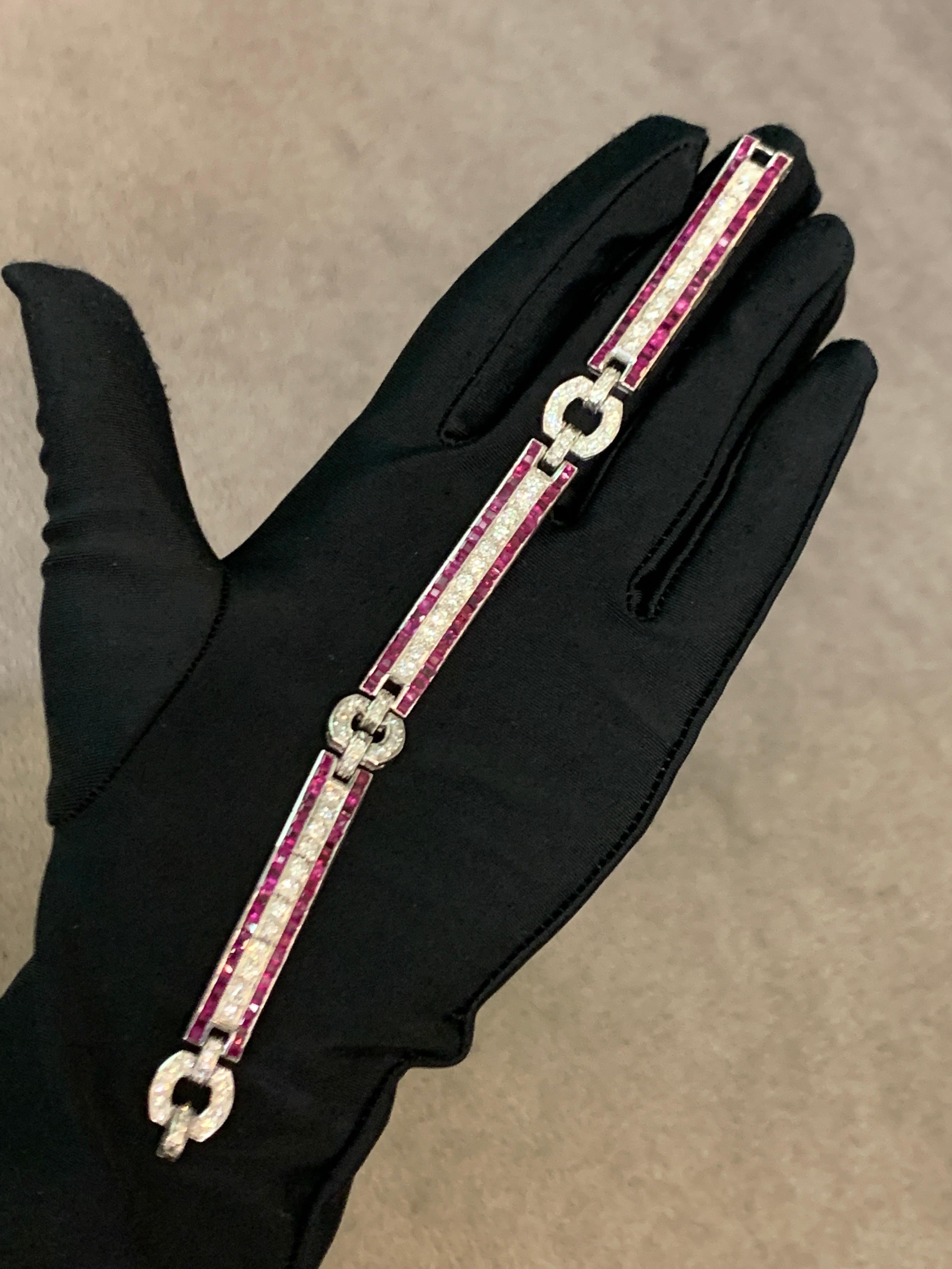 Ruby and Diamond Bracelet In Excellent Condition In New York, NY
