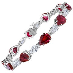 Pulsera de rubíes y diamantes