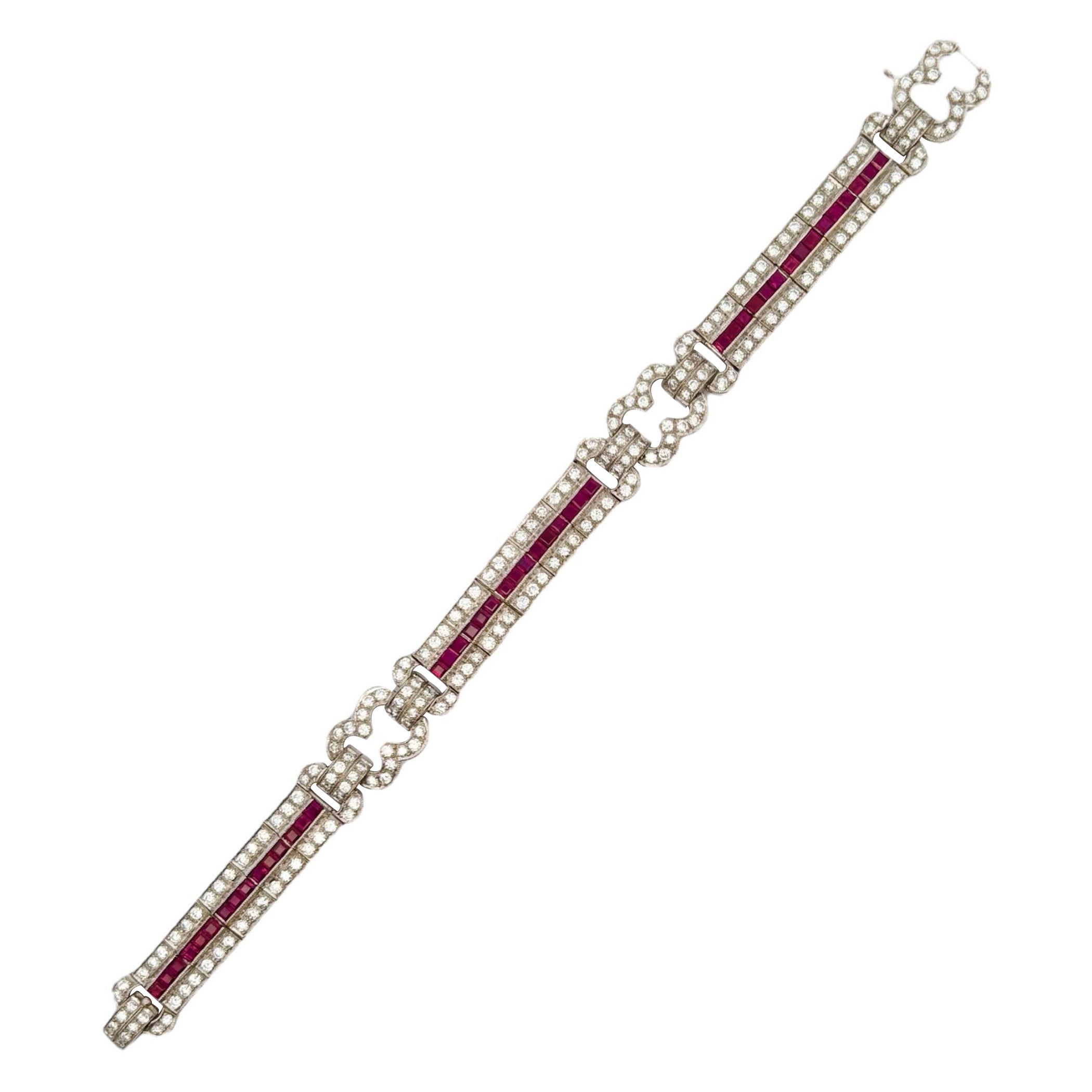 Pulsera de rubíes y diamantes en venta