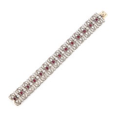 Ruby and Diamond Bracelet in 18K White Gold