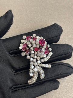 Ruby and Diamond Brooch