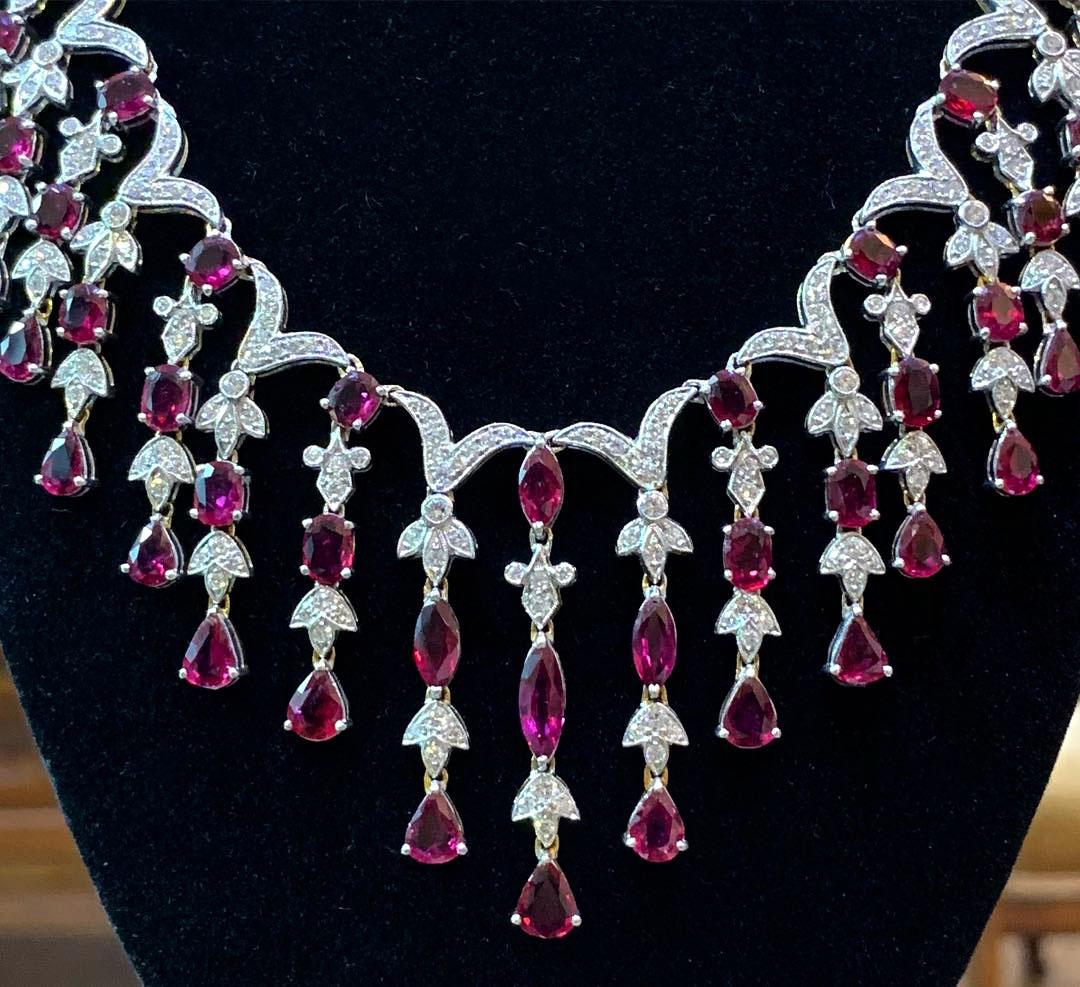 original ruby necklace set