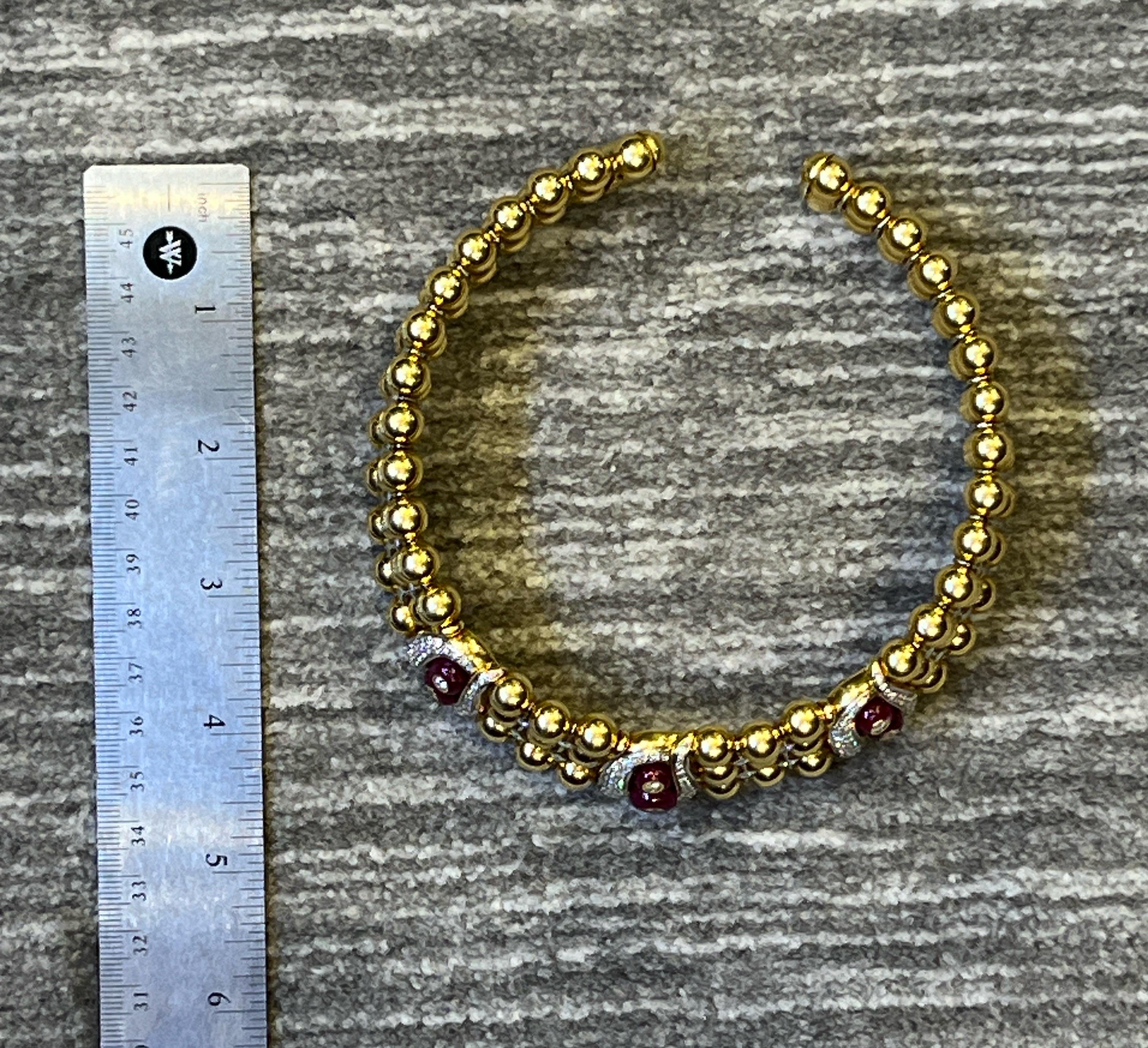 Ruby and Diamond Choker by Elan In Excellent Condition For Sale In New York, NY