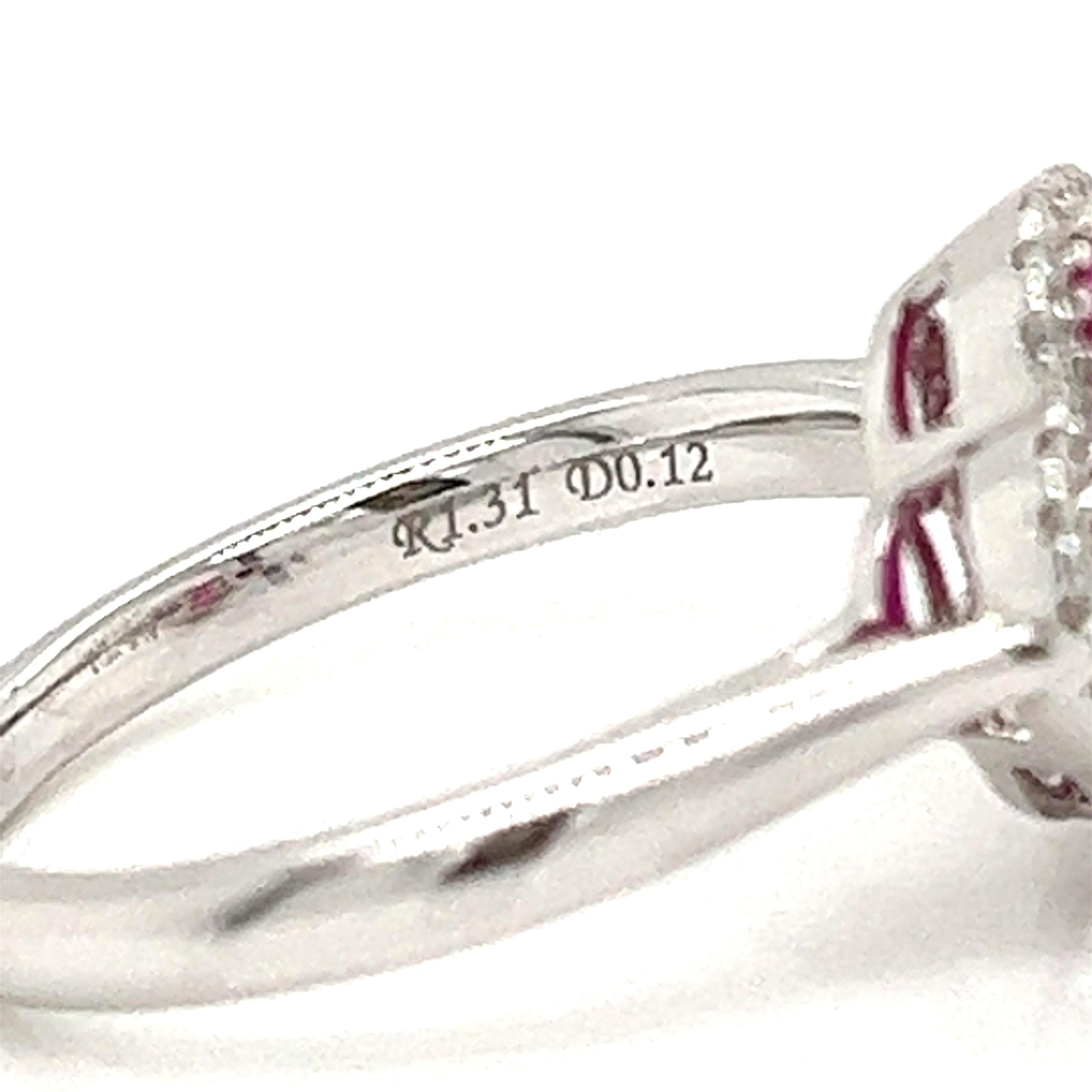 Klee-Ring mit Rubin und Diamant im Zustand „Neu“ in Derby, NY
