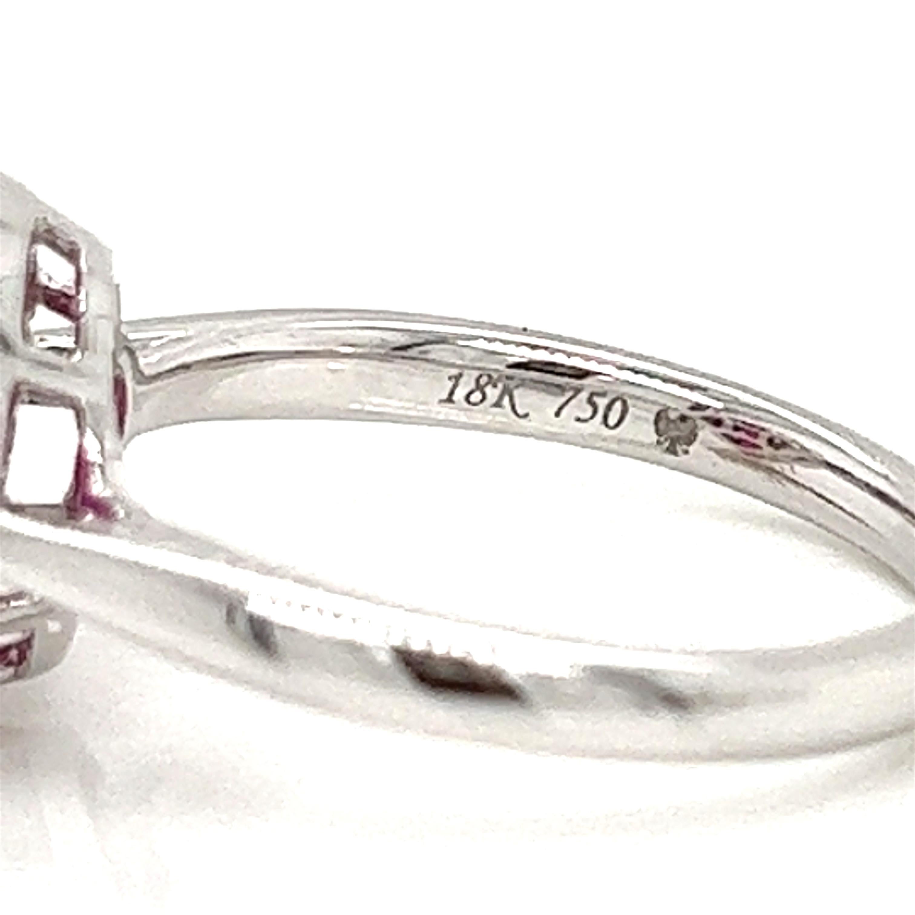 Klee-Ring mit Rubin und Diamant Damen