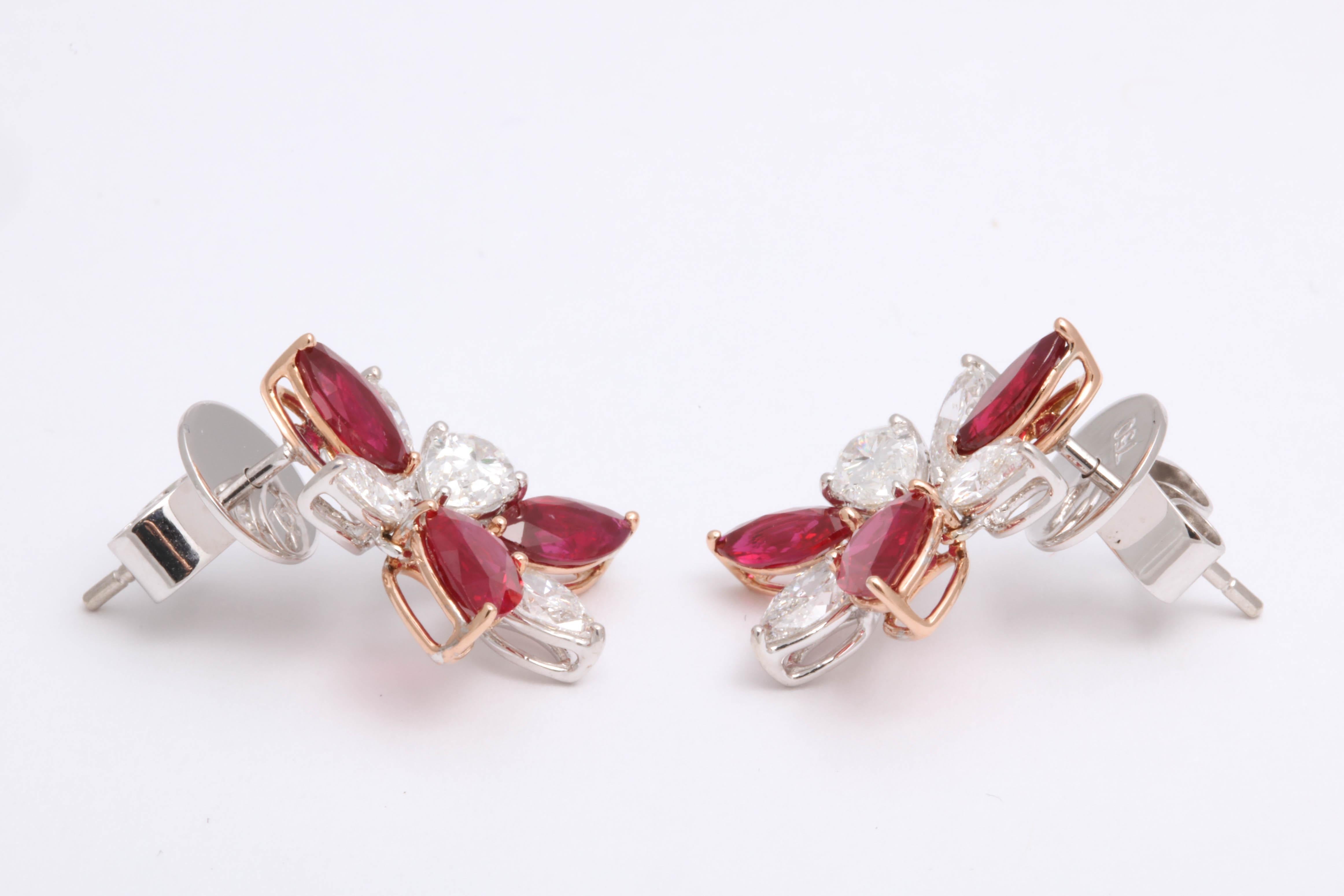 ruby and diamond earrings