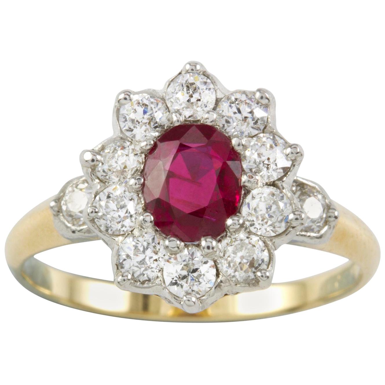 Ruby and Diamond Cluster Ring by Tiffany & Co.