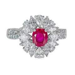 Ruby and Diamond Cocktail Ring