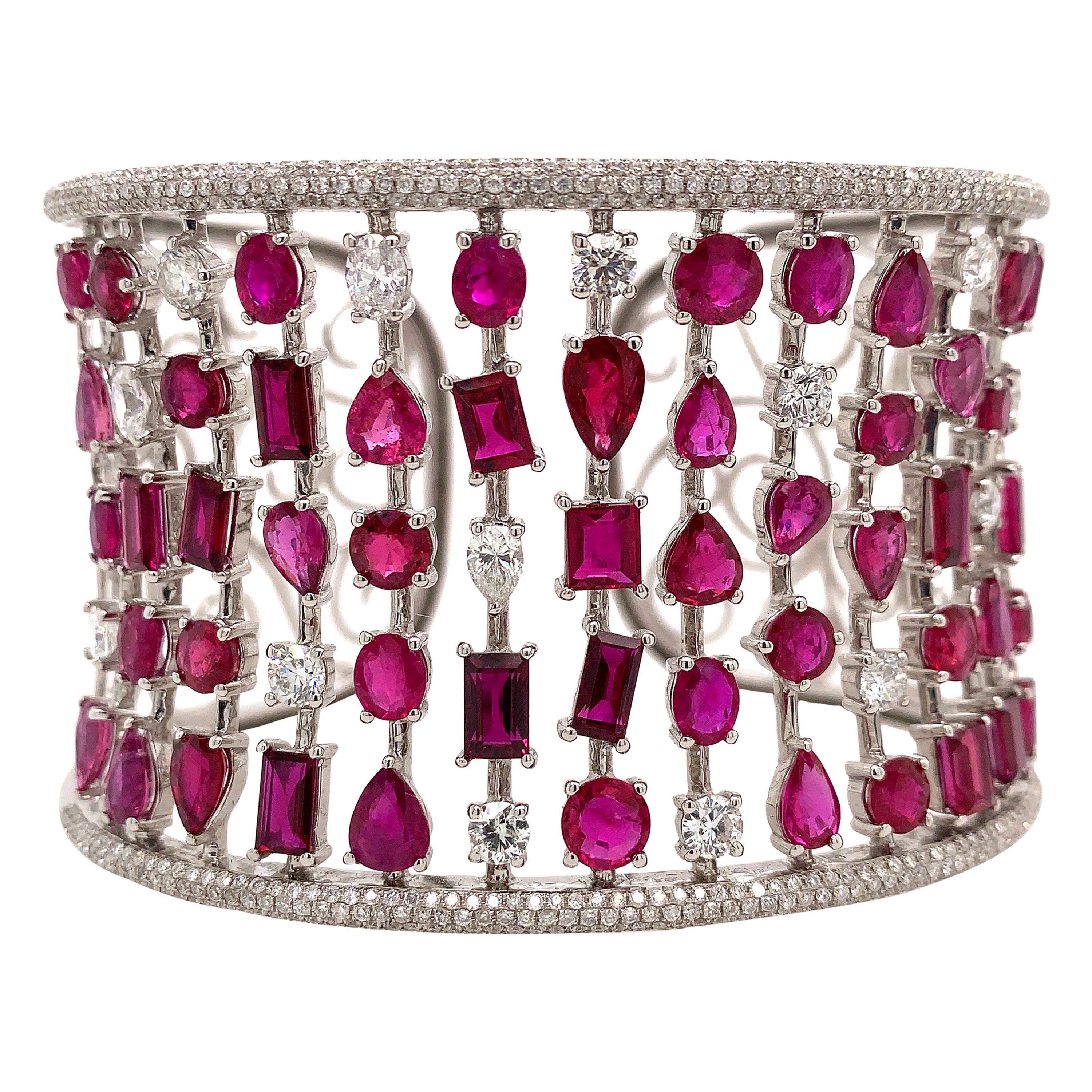 Italian Sapphire And Diamond Cuff Bracelet For Sale At 1stDibs Italian Sapphire And Diamond Cuff Bracelet For Sale At 1stDibs
