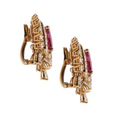 Ruby and Diamond Earring