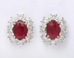 Ruby and Diamond Earrings