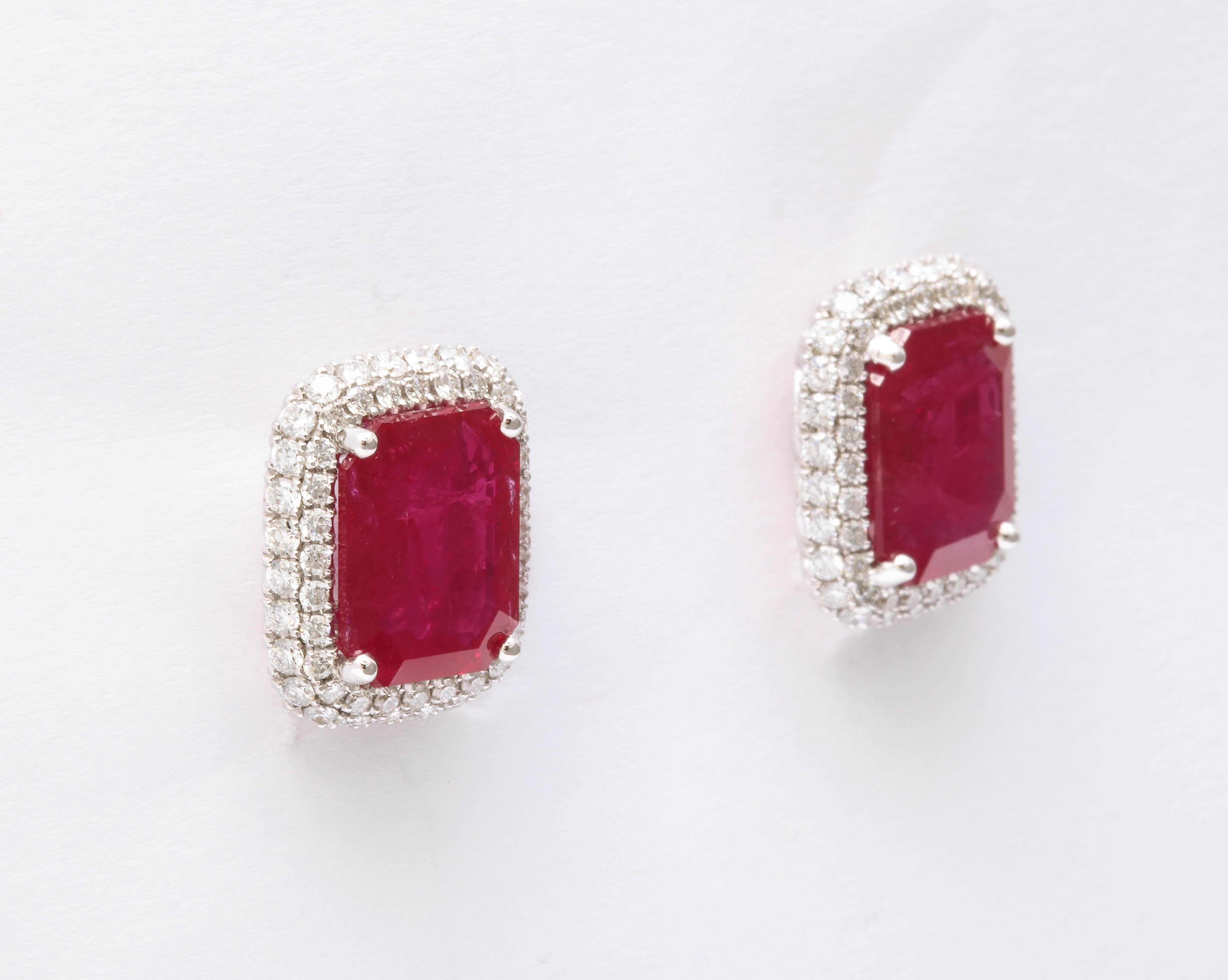 ruby diamond earrings