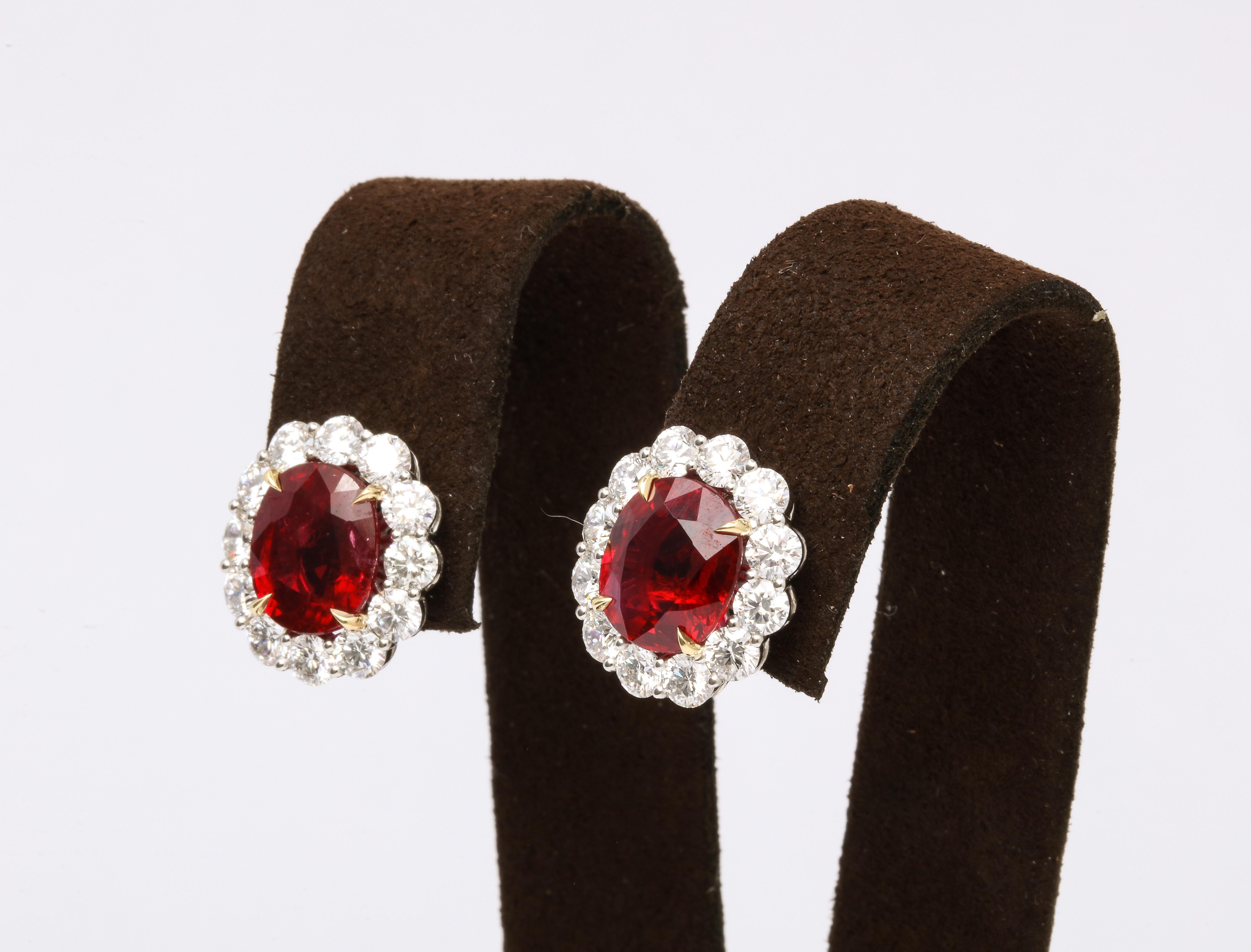 Rubin- und Diamant-Ohrringe im Zustand „Neu“ im Angebot in New York, NY