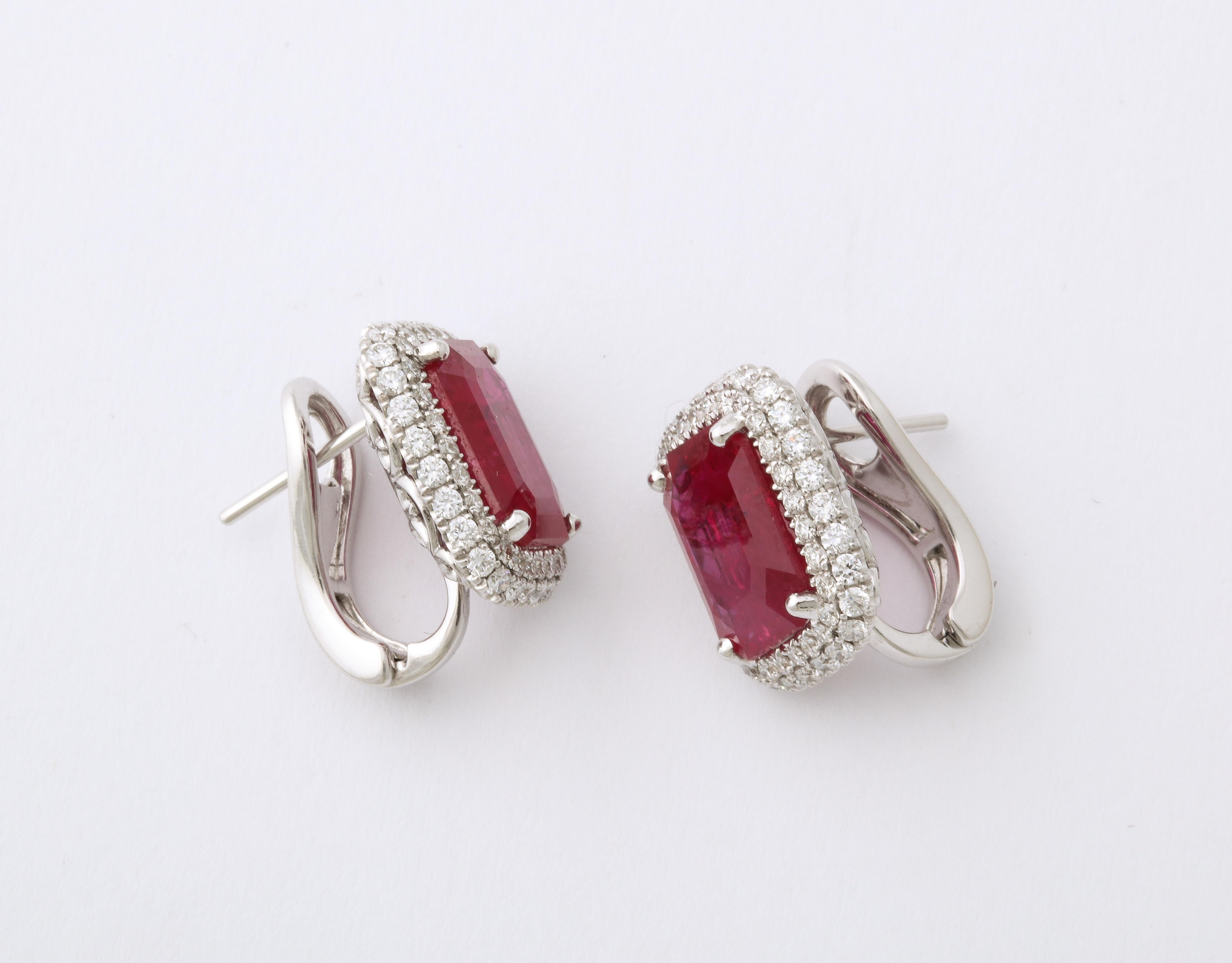 ruby earrings studs