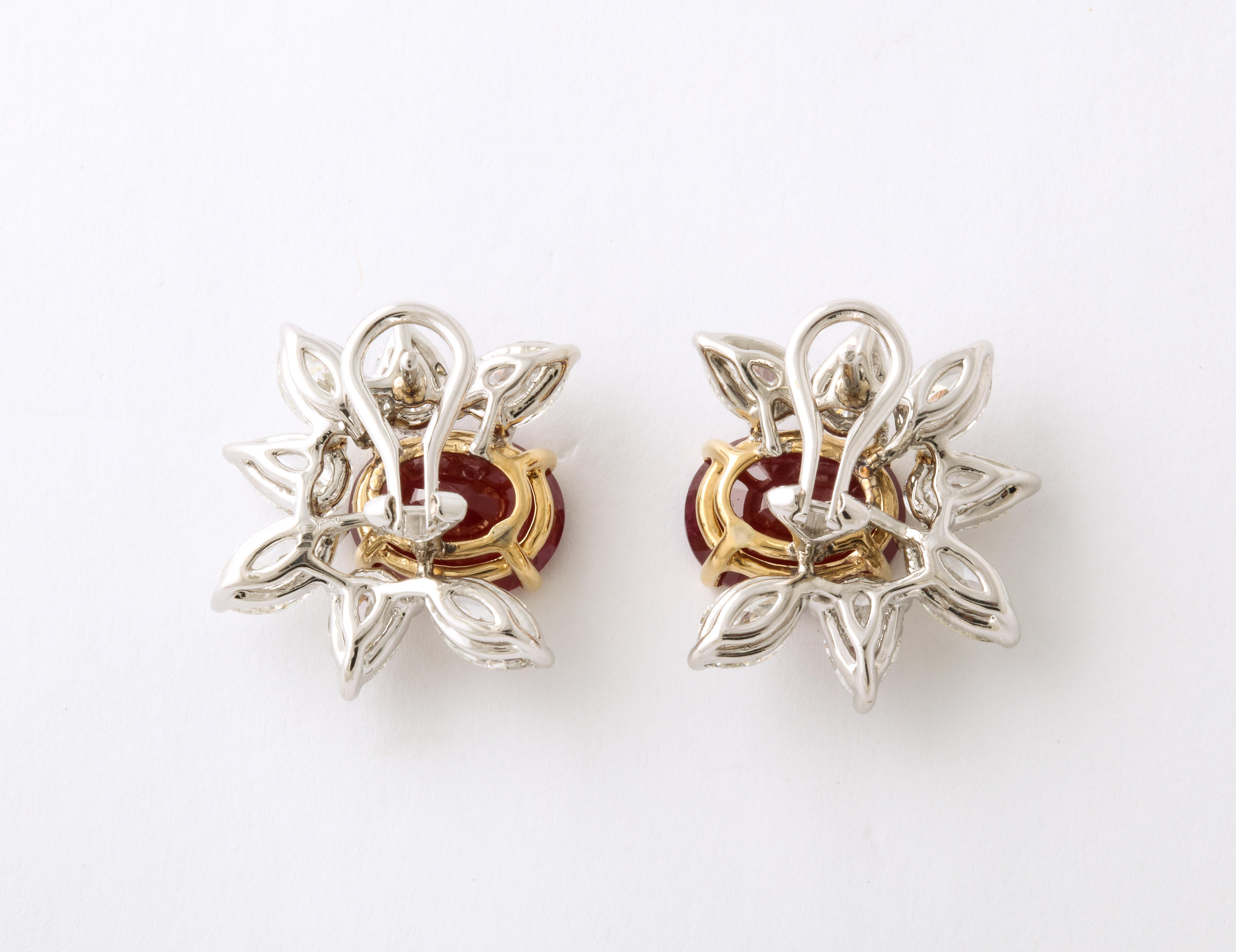 Boucles d'oreilles rubis et diamants Neuf - En vente à New York, NY