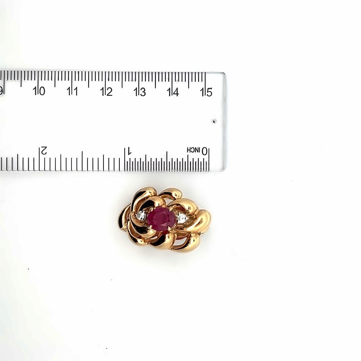 Rubin- und Diamant-Ohrringe im Zustand „Hervorragend“ im Angebot in New York, NY