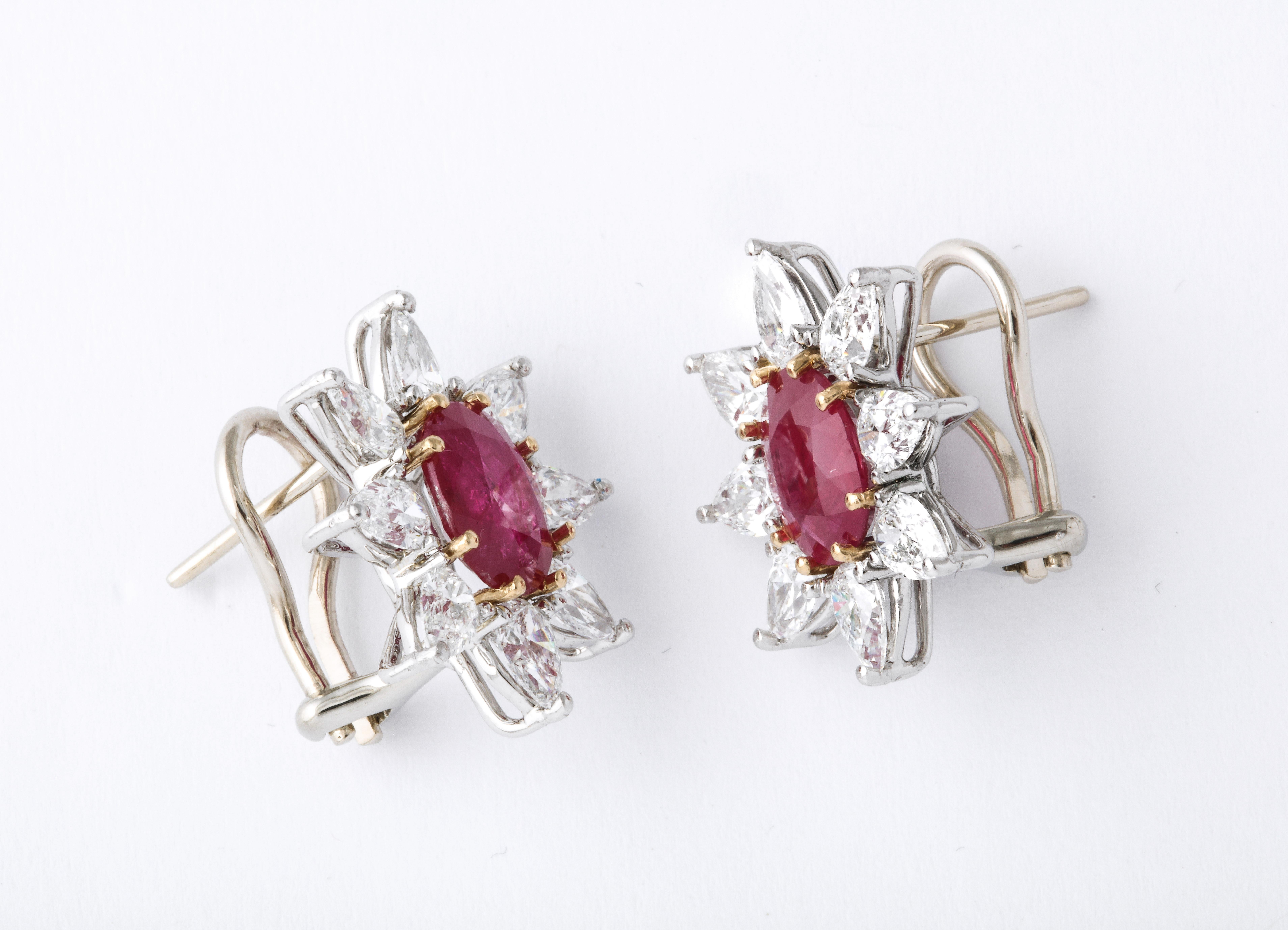 Ruby and Diamond Earrings For Sale 2