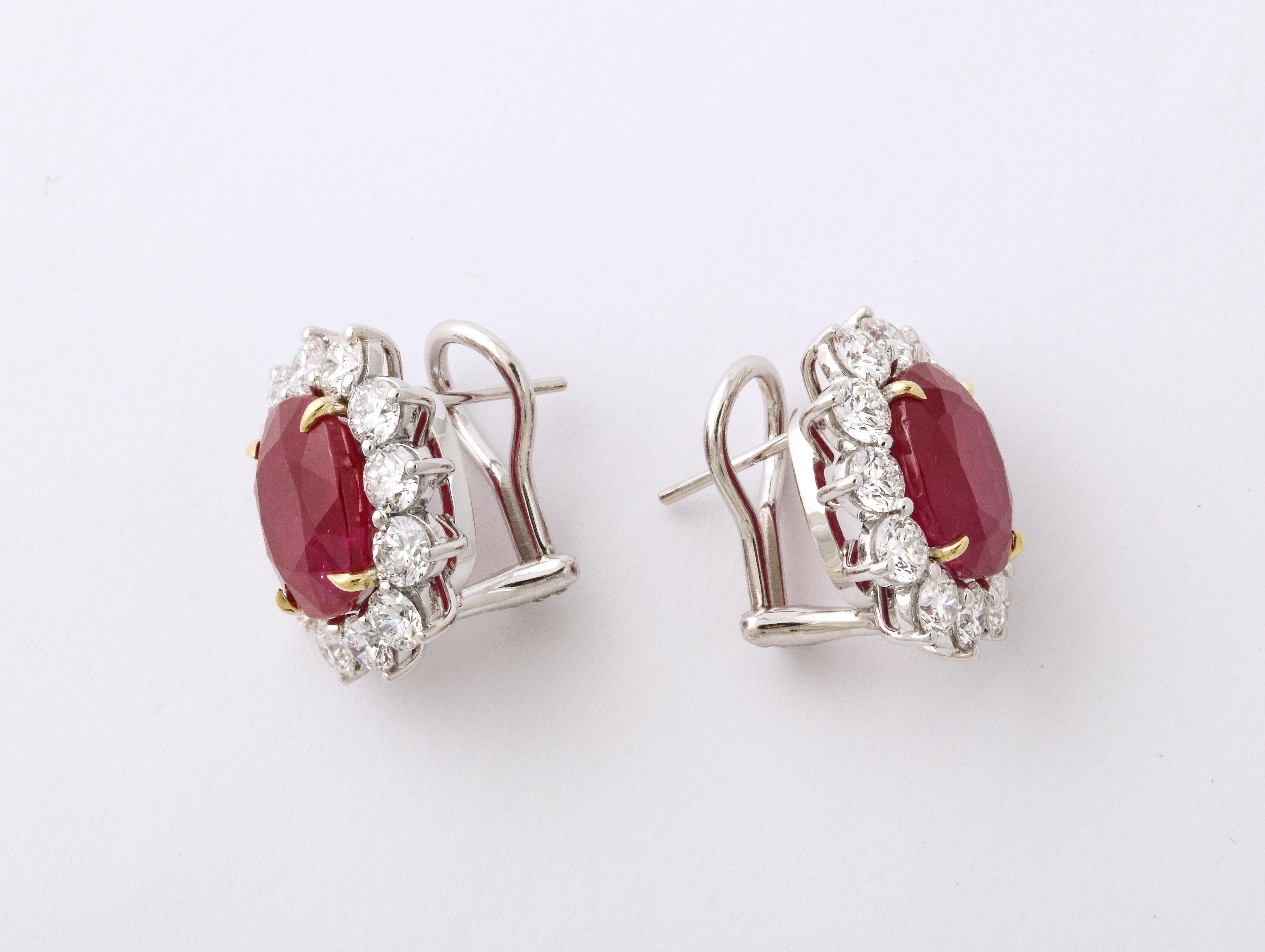 Ruby and Diamond Earrings For Sale 2