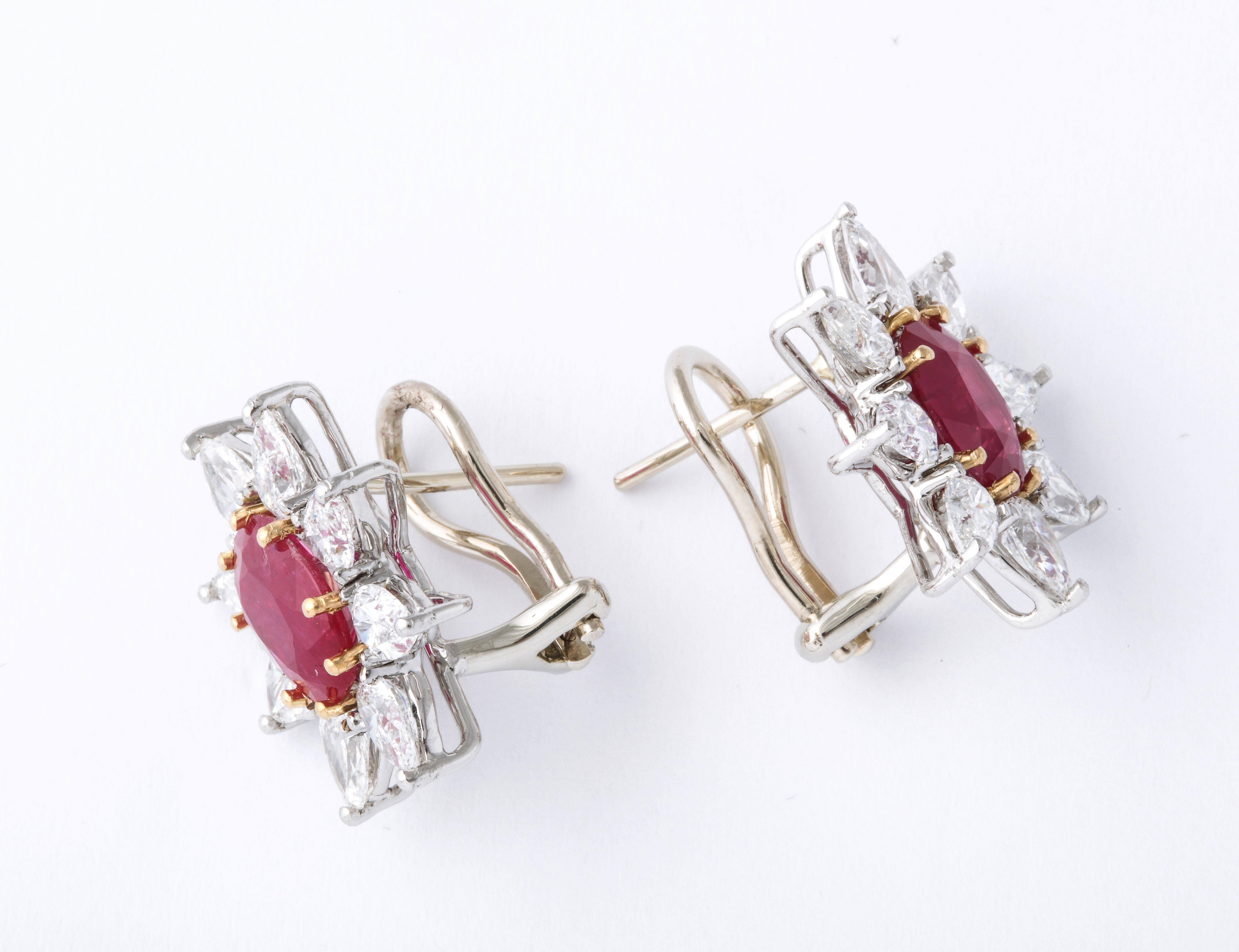 Ruby and Diamond Earrings For Sale 3