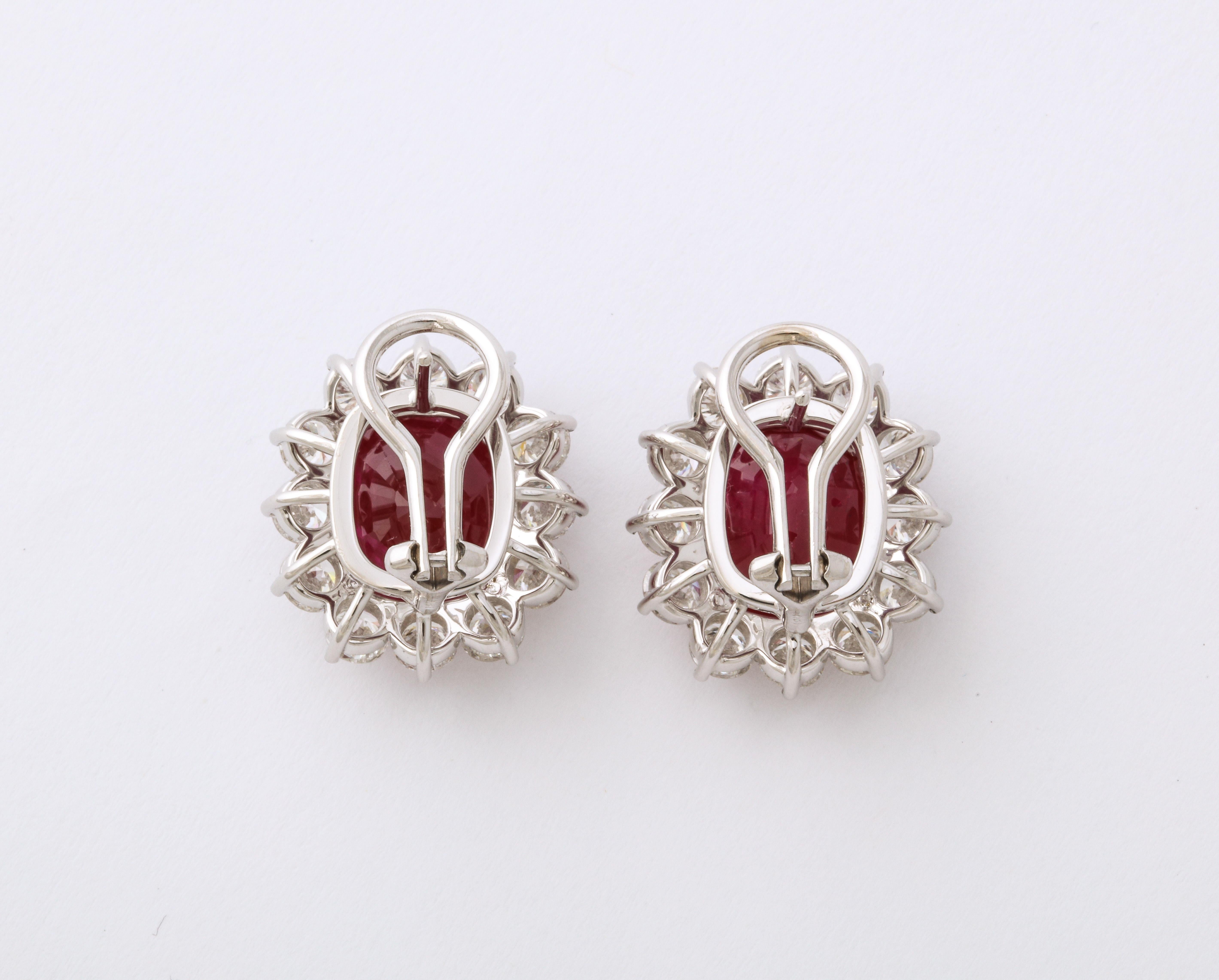 Ruby and Diamond Earrings For Sale 3