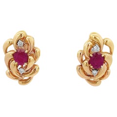 Ruby and Diamond Earrings