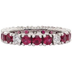 Ruby and Diamond Eternity Band by Gubelin