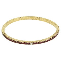 Ruby and Diamond Flexible Bracelet
