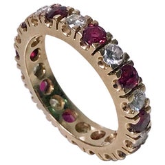 Ruby and Diamond Gold Eternity Ring