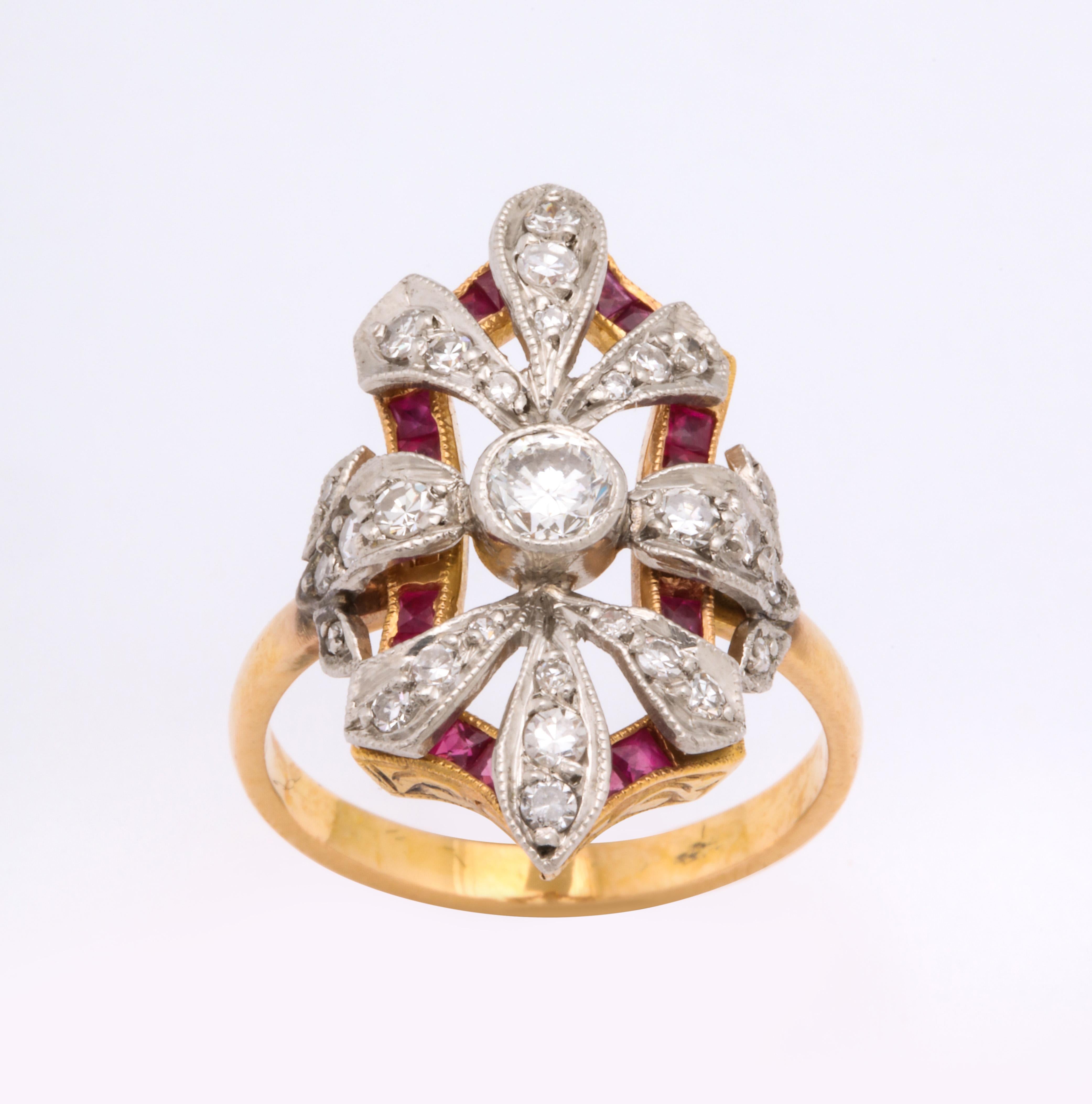 Ruby and Diamond Gold Ring 4