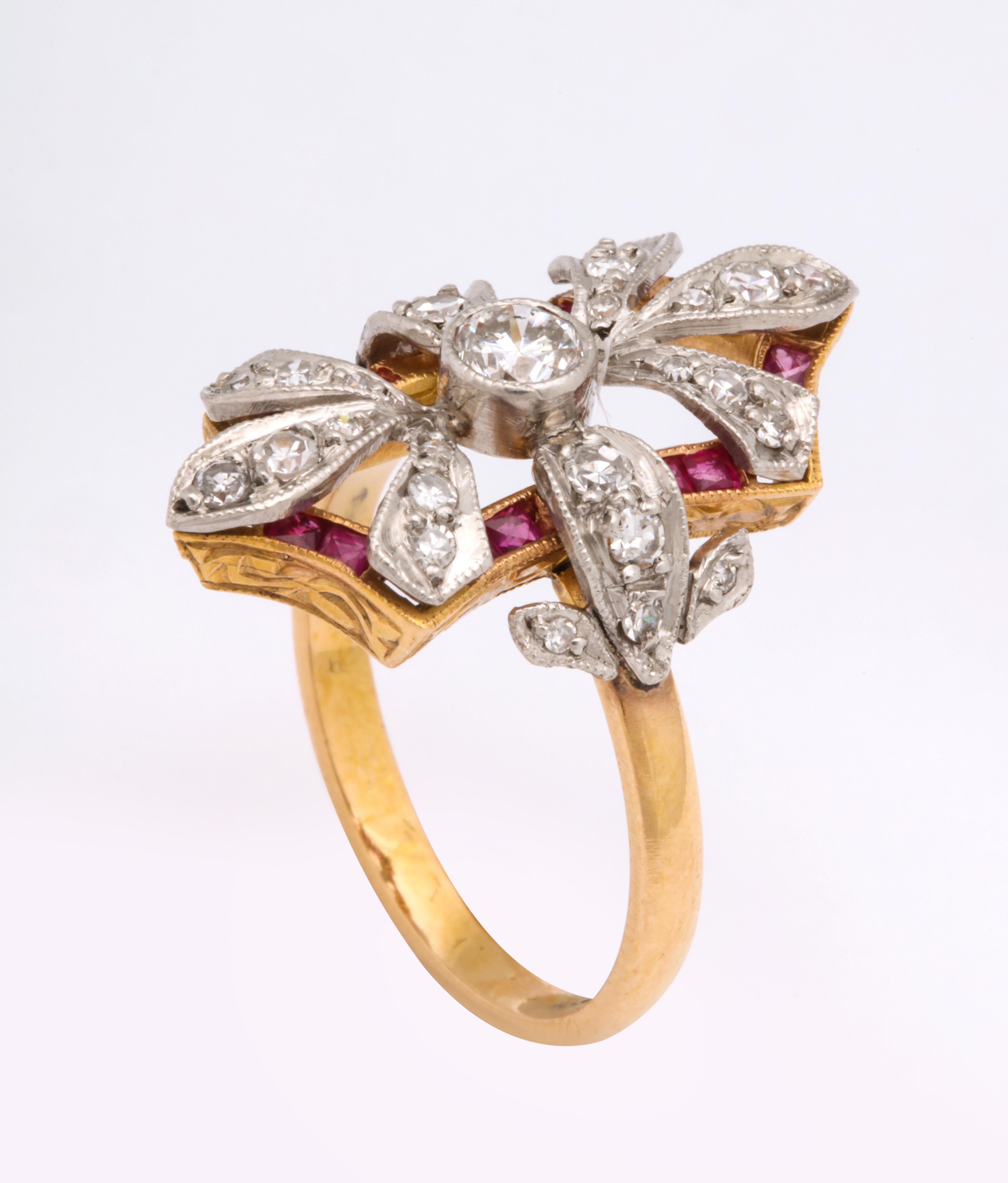 Ruby and Diamond Gold Ring 6