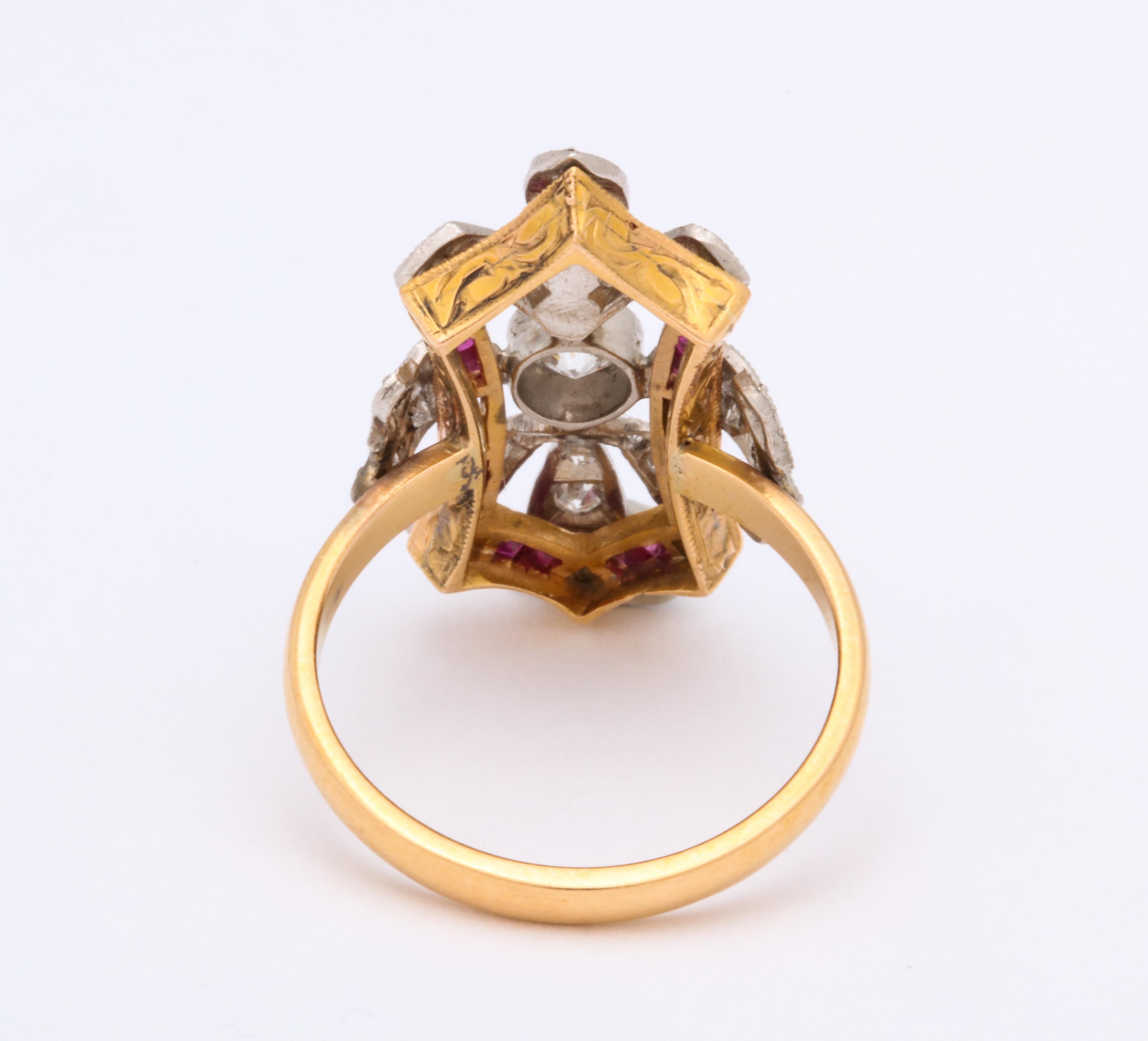 Ruby and Diamond Gold Ring 1
