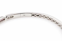 Ruby and Diamond Link Bracelet in 18K White Gold with Pavé Diamond Stations