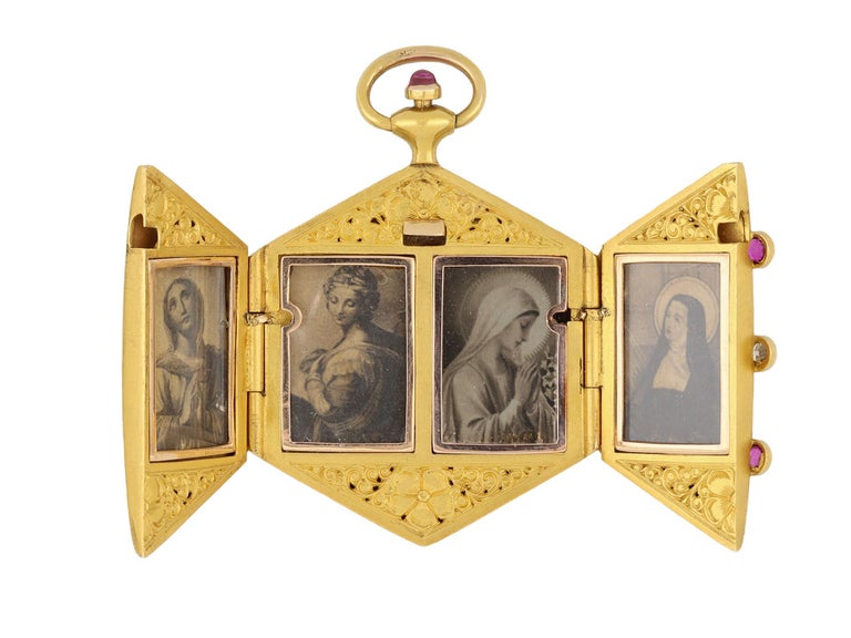 Ruby and Diamond Locket, circa 1890 For Sale at 1stDibs