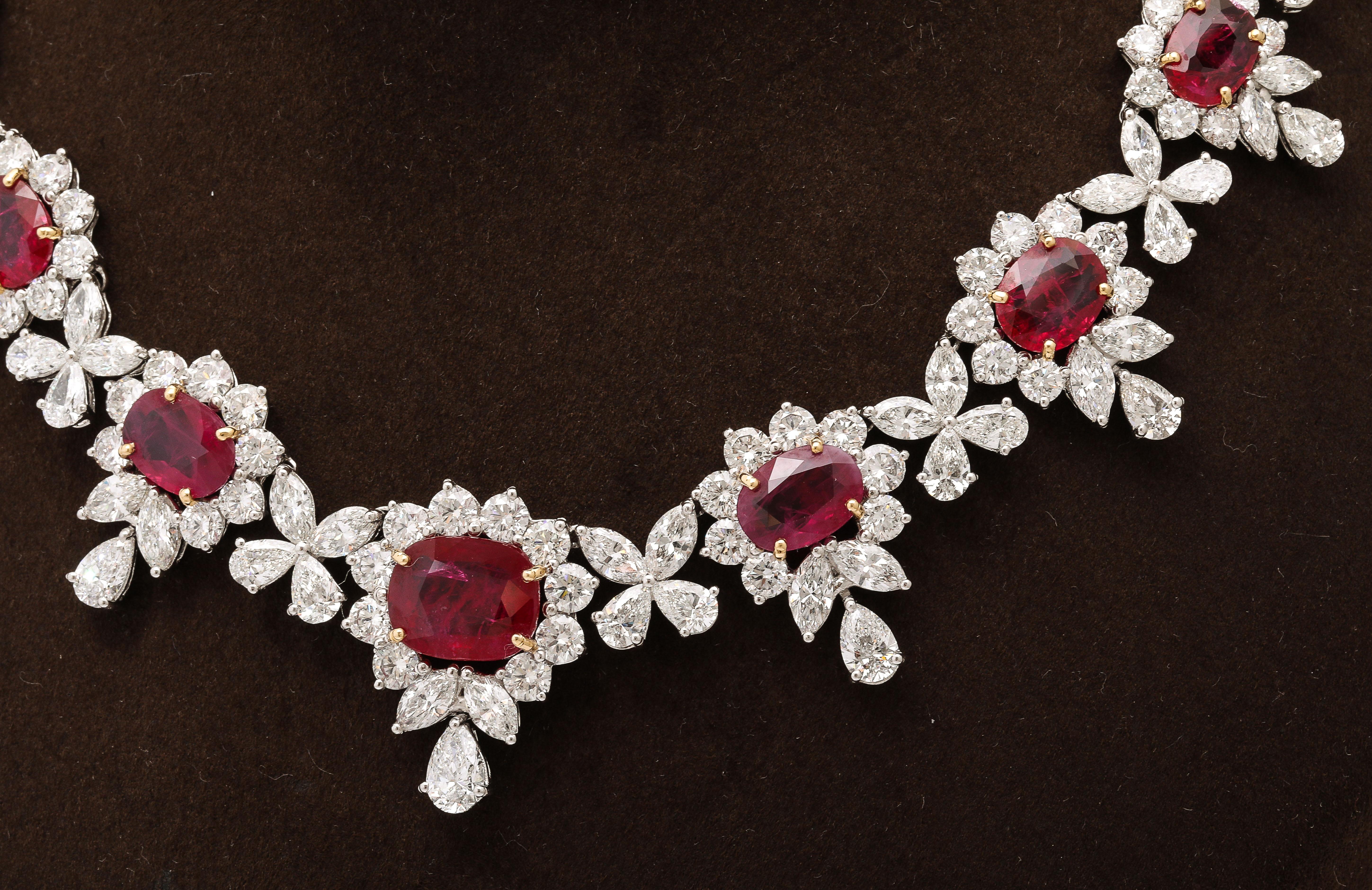 Collana di rubini e diamanti in vendita 5