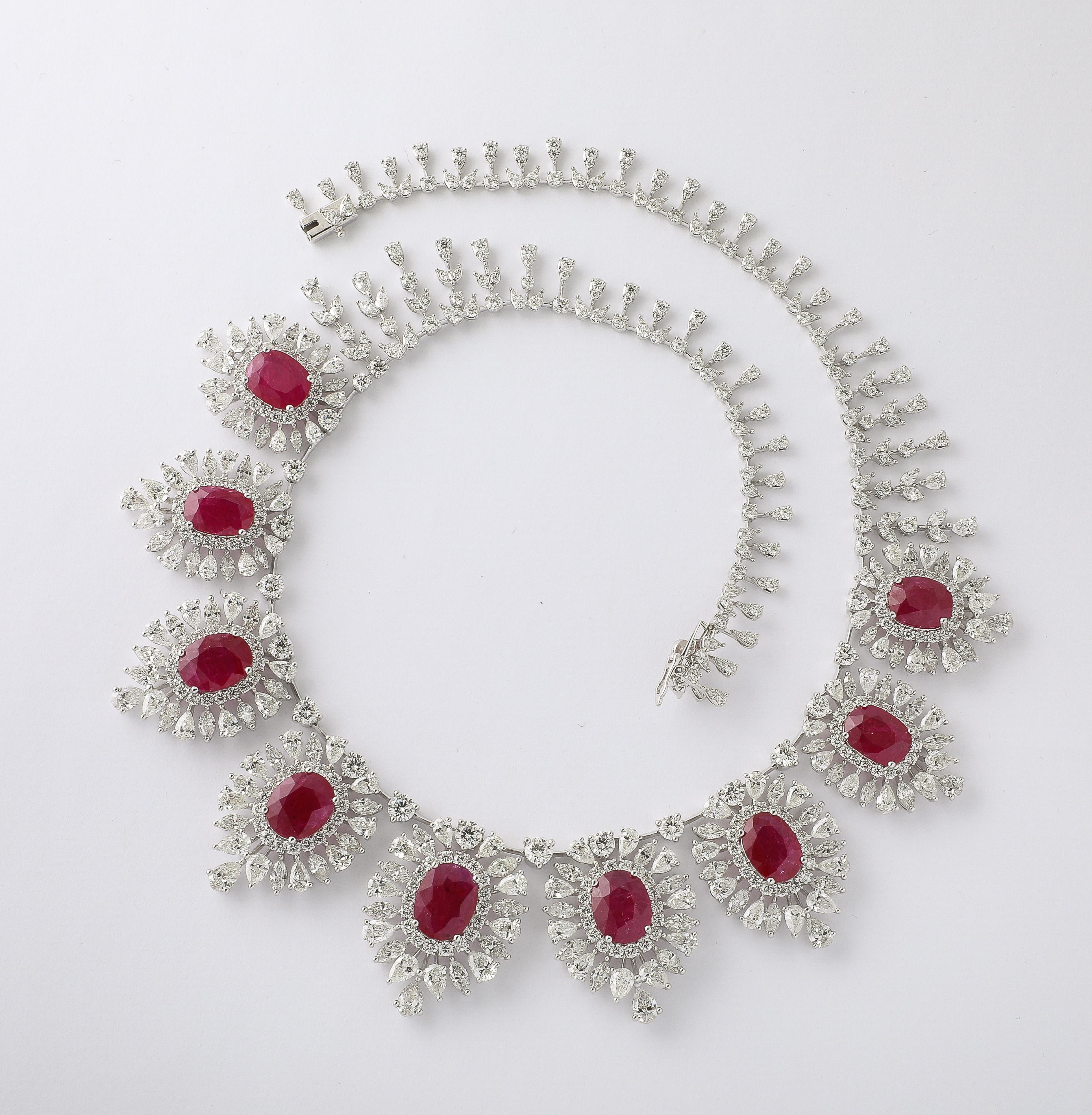 Ruby and Diamond Necklace For Sale 5