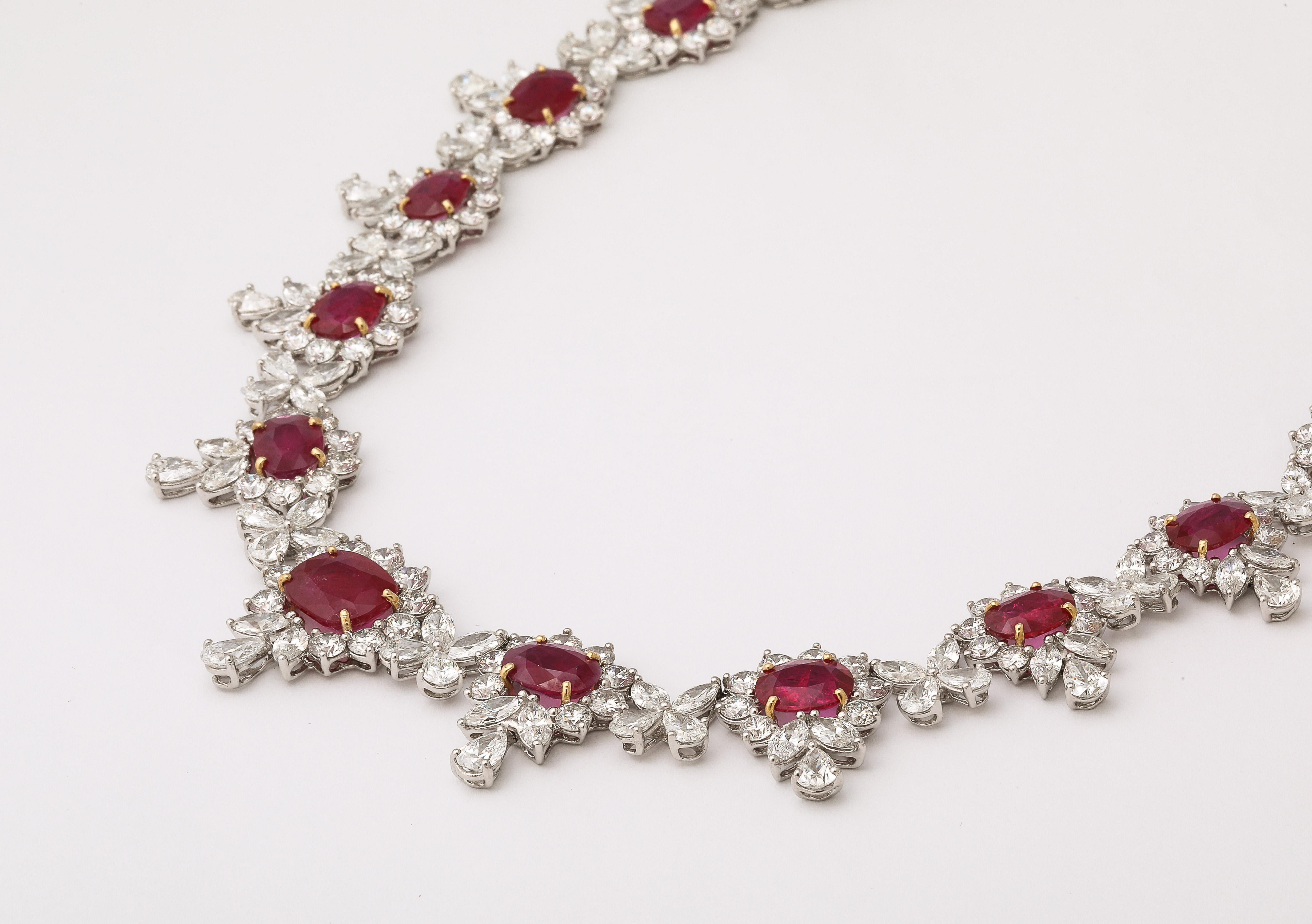 Collana di rubini e diamanti in vendita 2