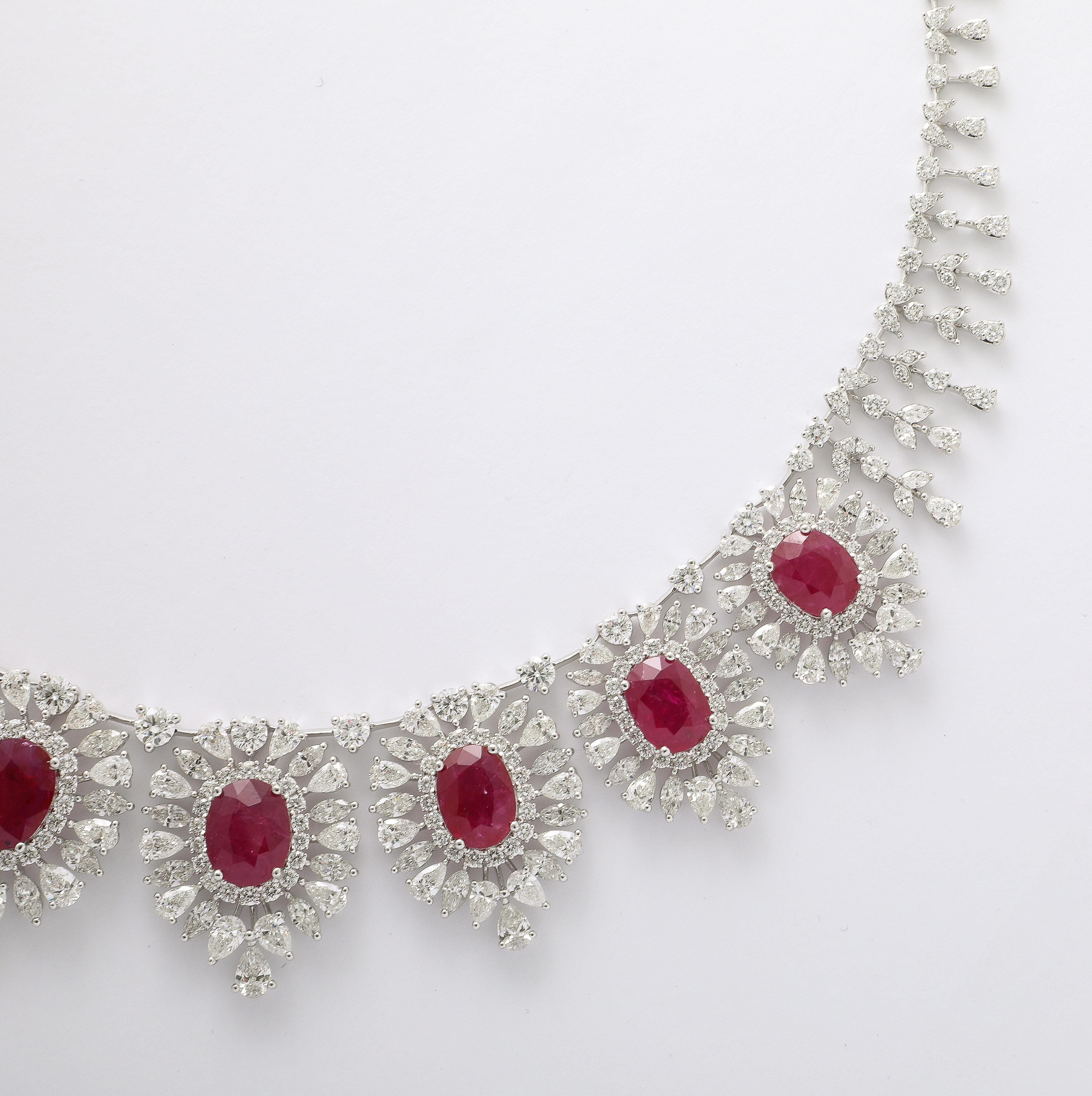 Ruby and Diamond Necklace For Sale 2