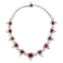 Collier de rubis et de diamants
