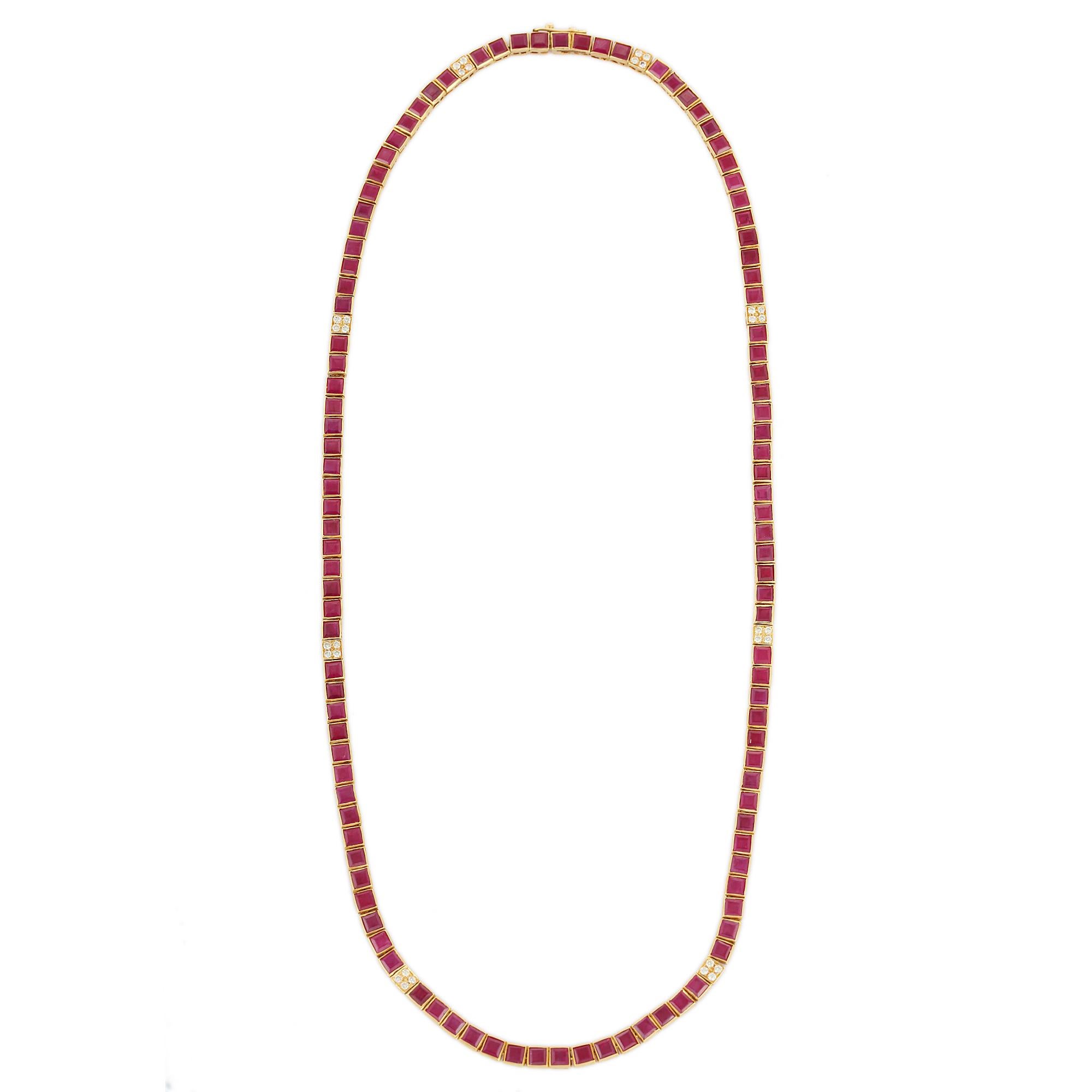 ruby gold necklace