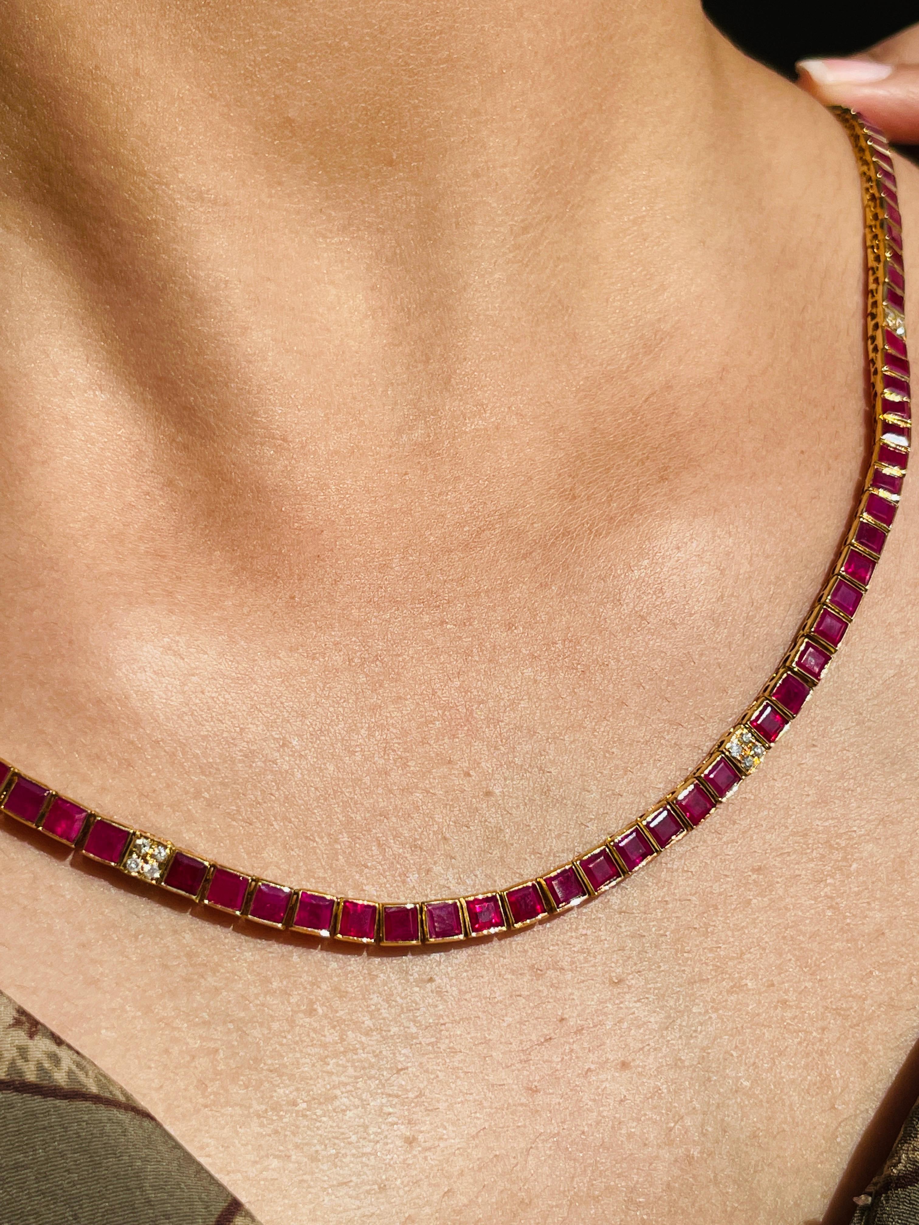 ruby necklace 18ct gold