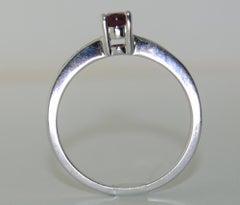 Ruby with Diamond Ring in 14 Karat White Gold