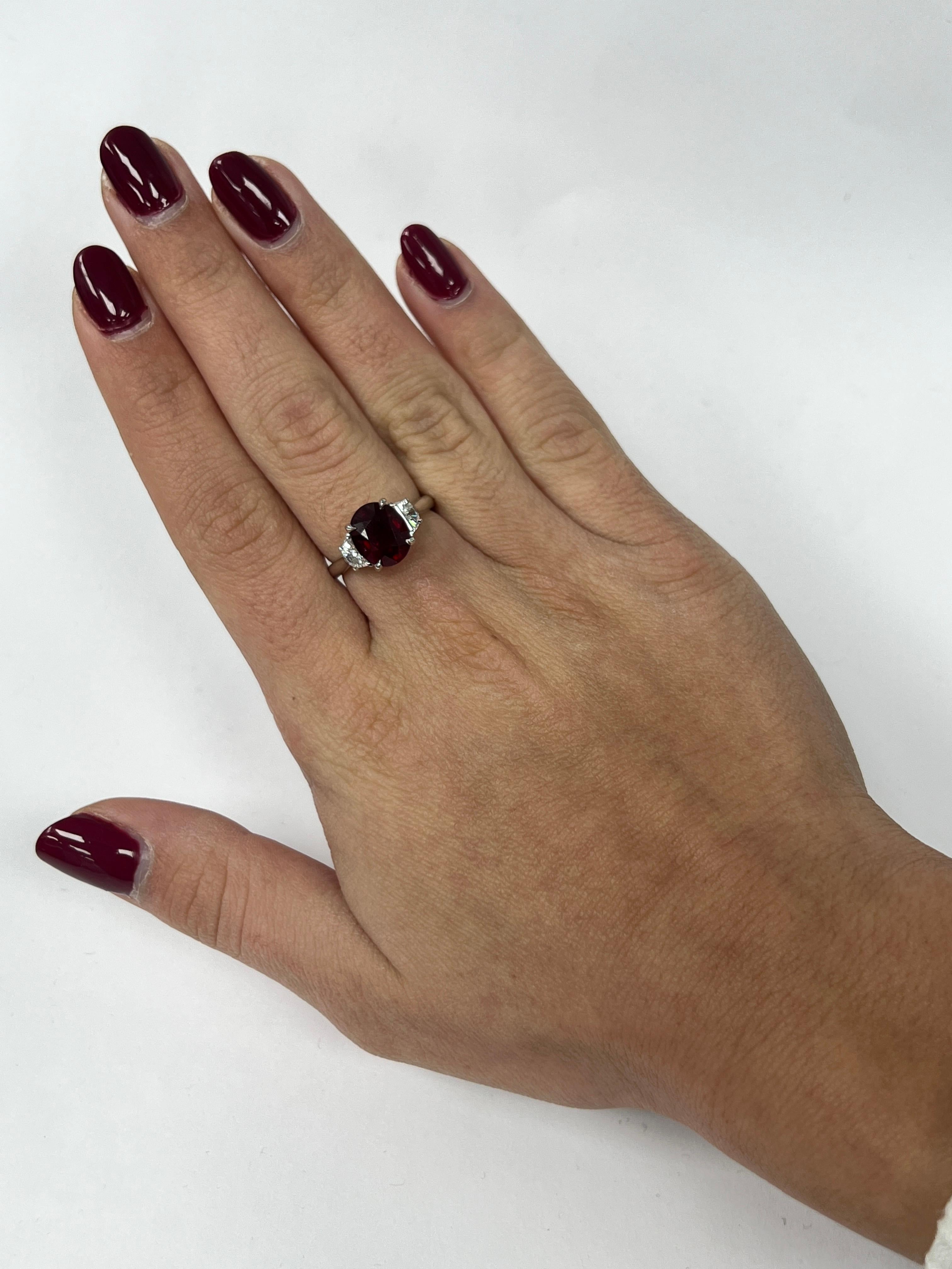 oval shape ruby ring