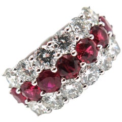 Ruby and Diamond Platinum Band