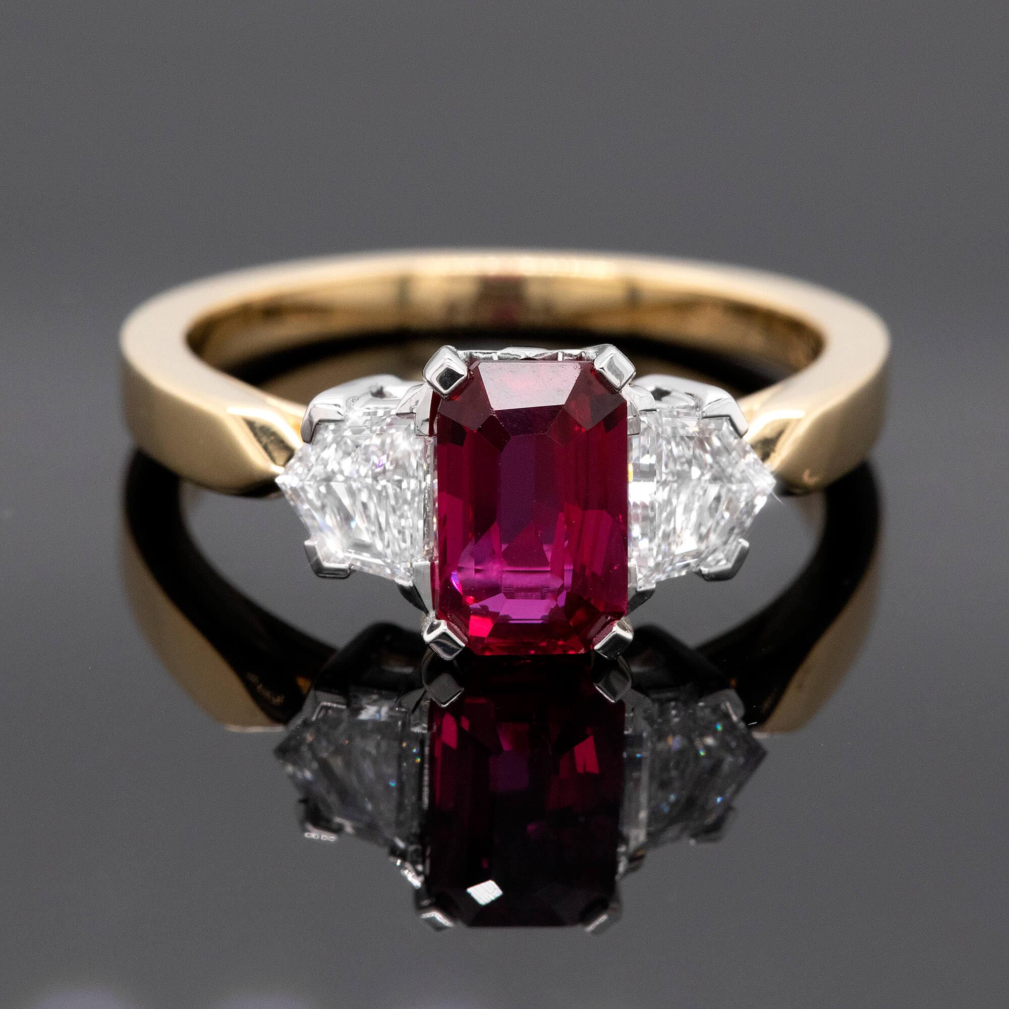 Women's or Men's Ruby and Diamond Ring - A Gerard McCabe Aeon Design For Sale