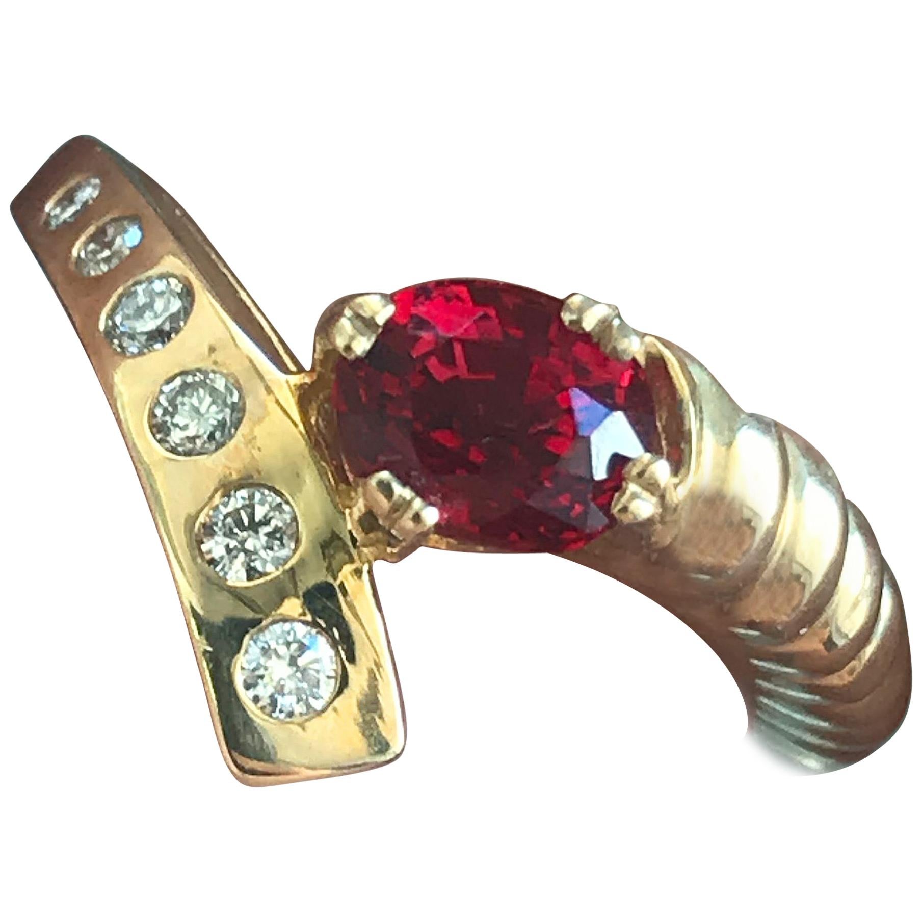 Ruby and Diamond Ring, Ben Dannie For Sale