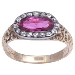 Antique Ruby and Diamond Ring Dated 1819