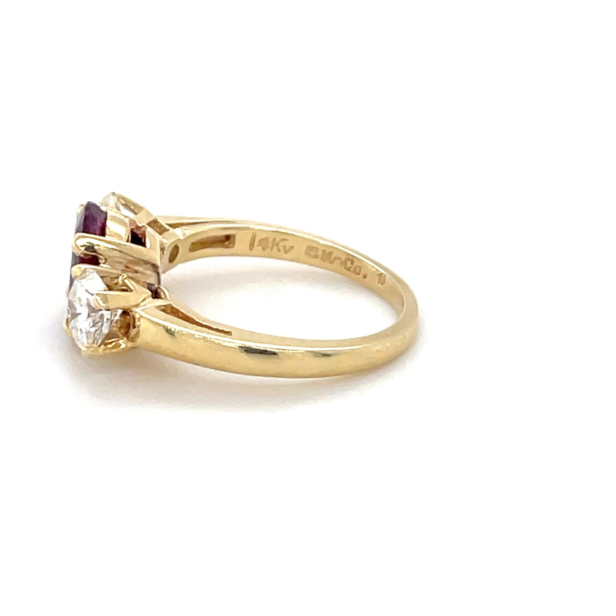 Rubin- und Diamantring im Zustand „Hervorragend“ im Angebot in Chicago, IL