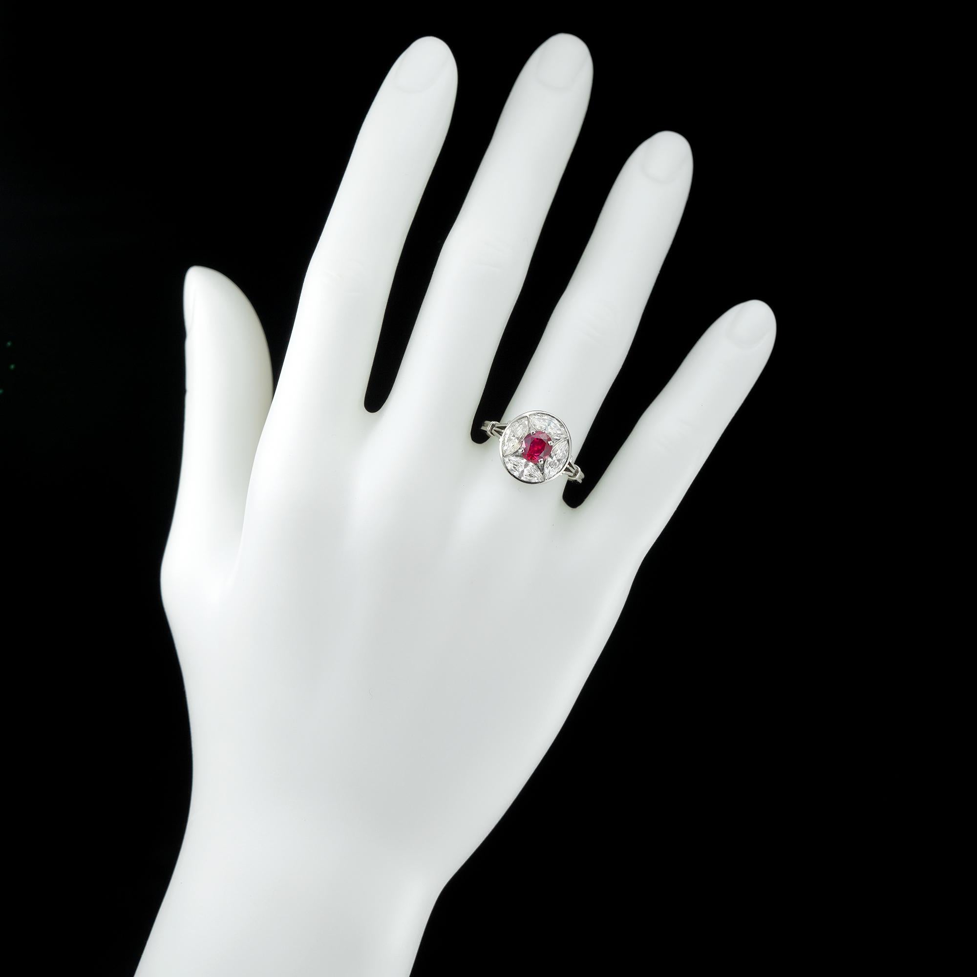 Ruby and Diamond Ring In New Condition In London, GB